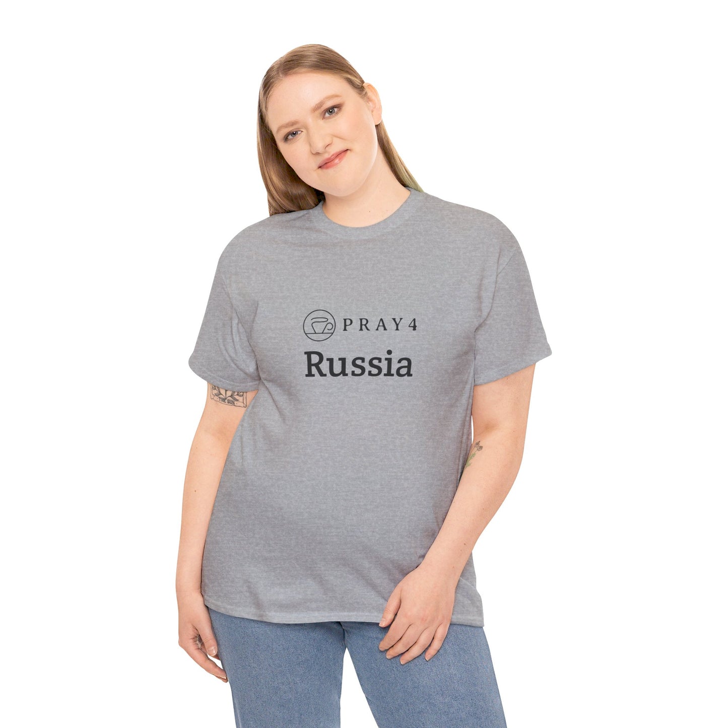 Pray for Russia Unisex Heavy Cotton Tee