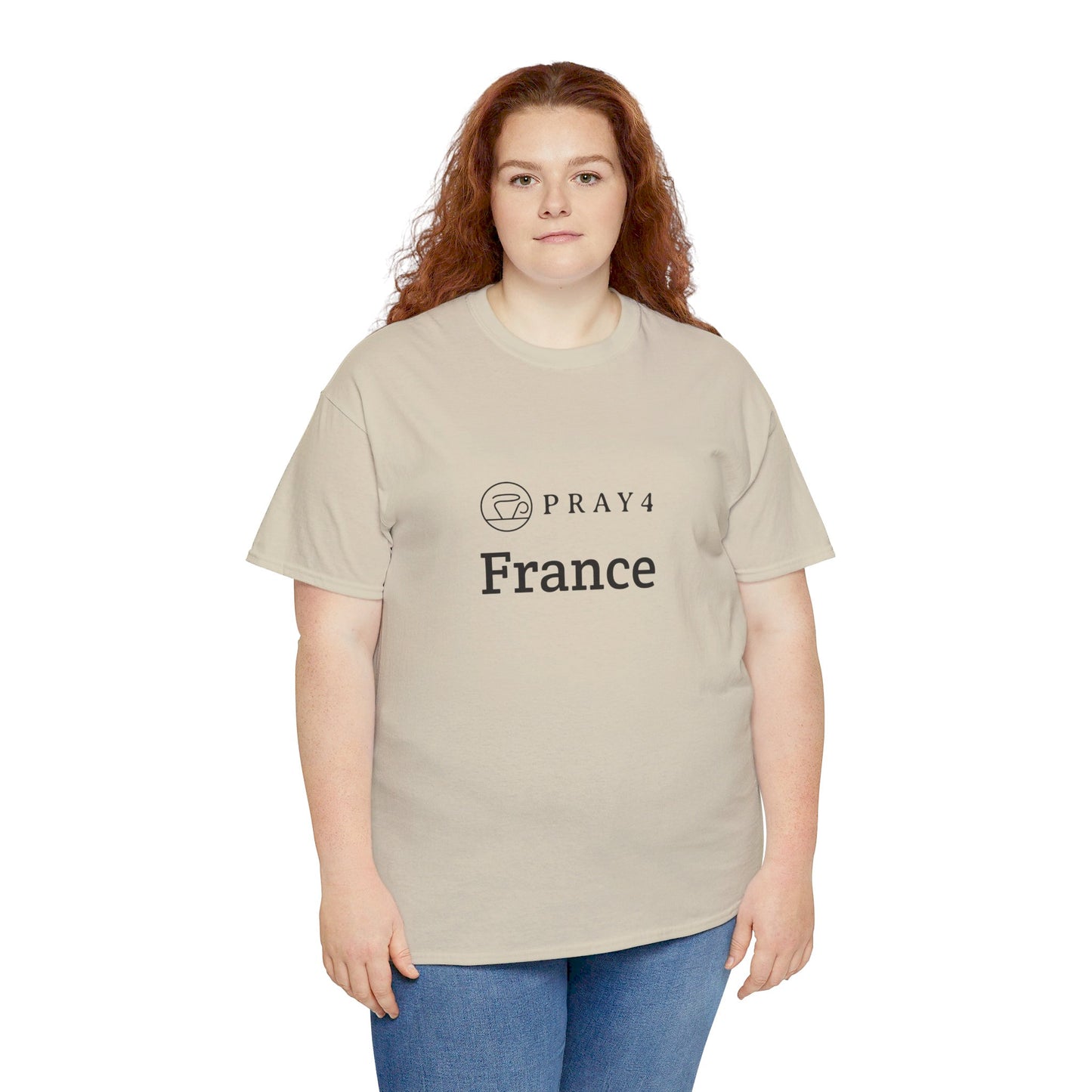 Pray for France Unisex Heavy Cotton Tee