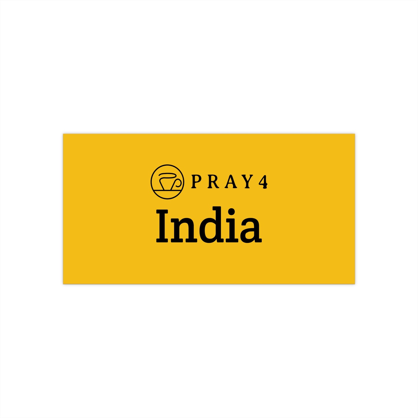 Pray for India Bumper Sticker (7.5" x 3.75")