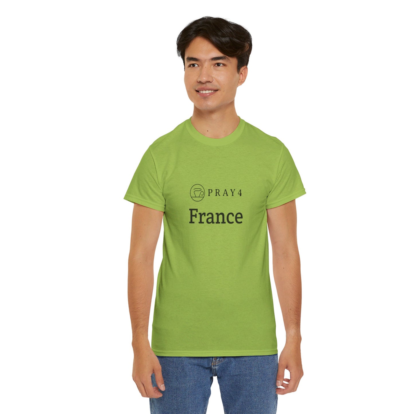 Pray for France Unisex Heavy Cotton Tee