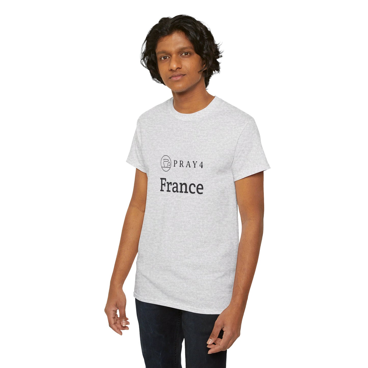 Pray for France Unisex Heavy Cotton Tee