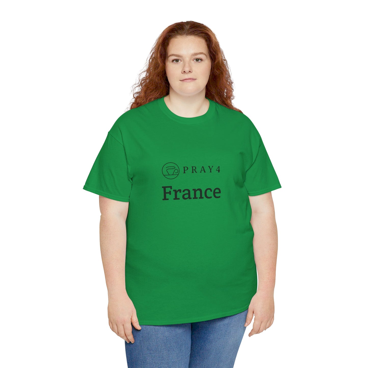 Pray for France Unisex Heavy Cotton Tee