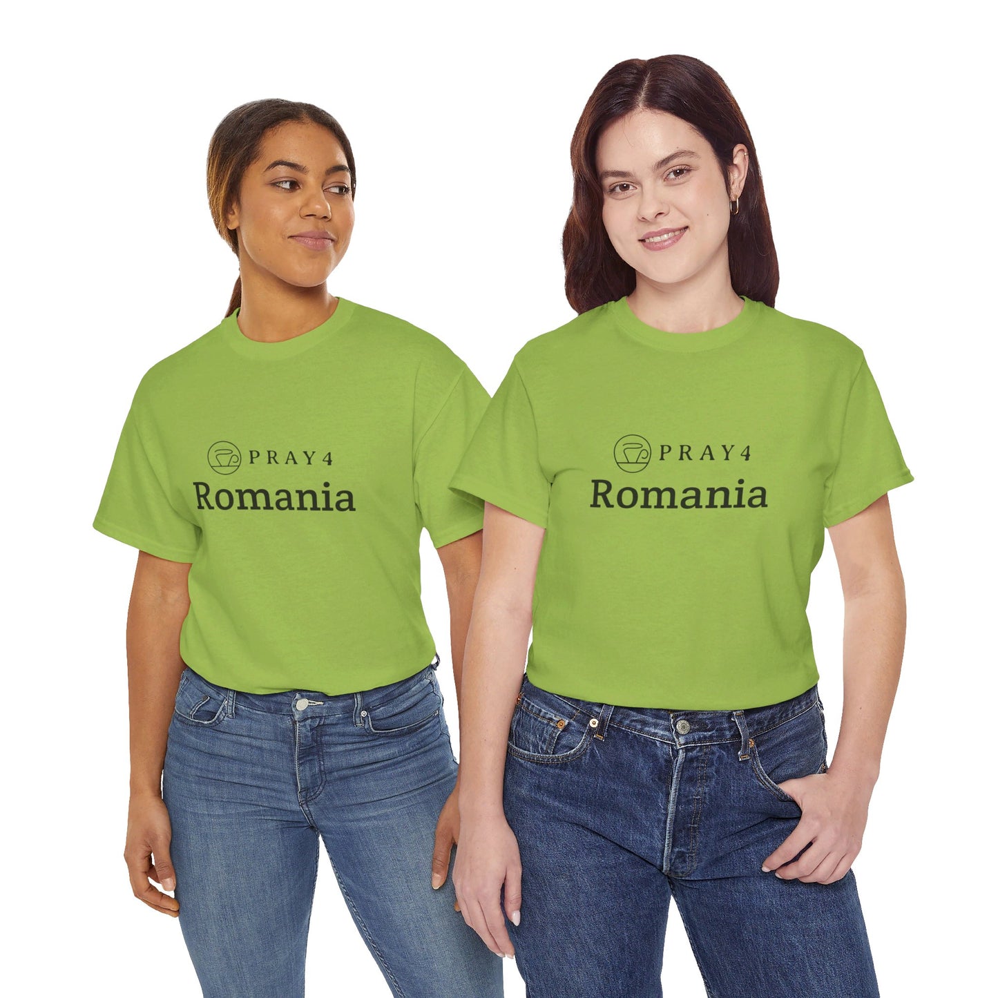 Pray for Romania Unisex Heavy Cotton Tee