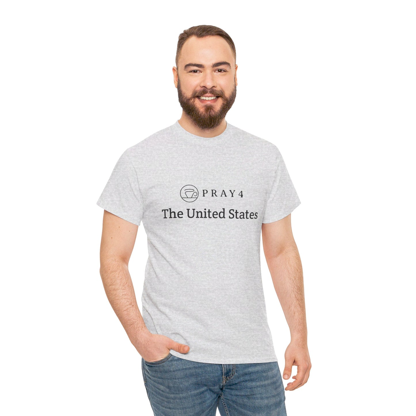 Pray for The United States Unisex Heavy Cotton Tee