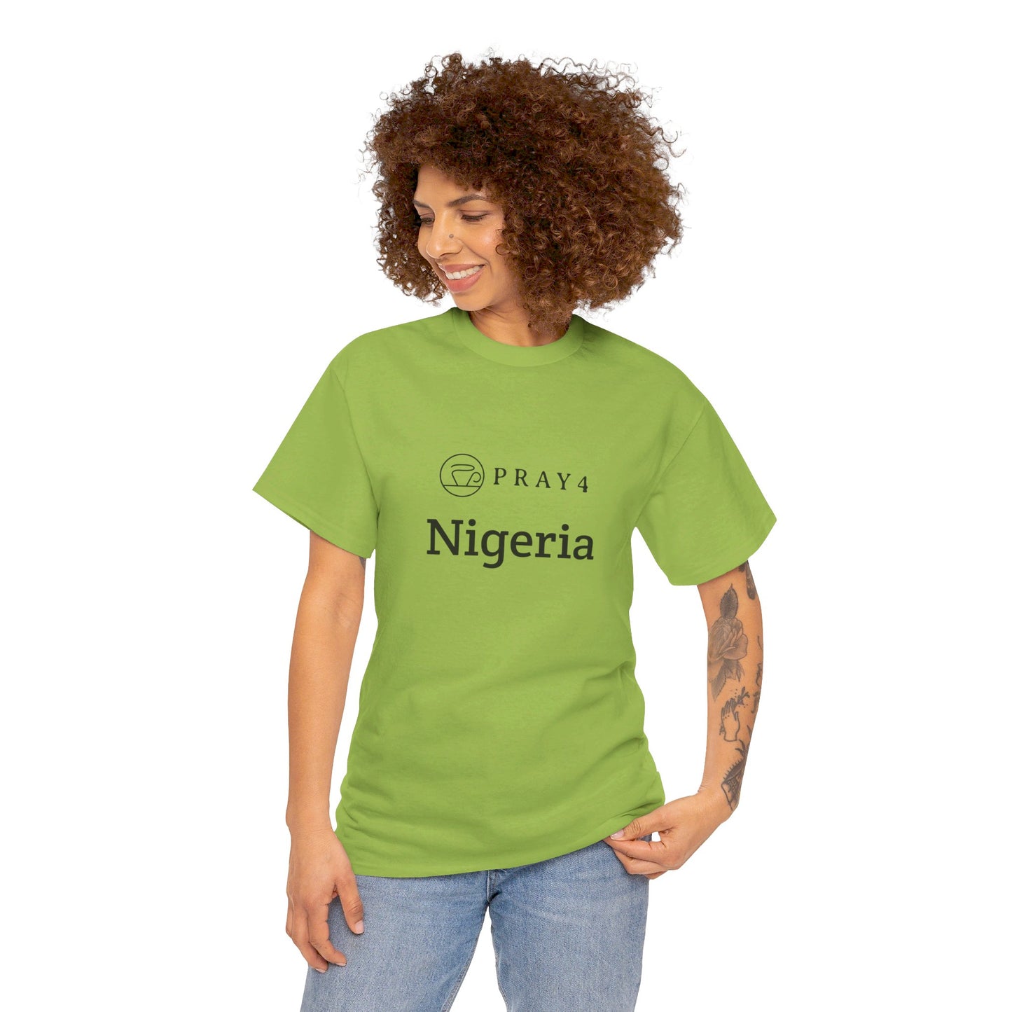 Pray for Nigeria Unisex Heavy Cotton Tee