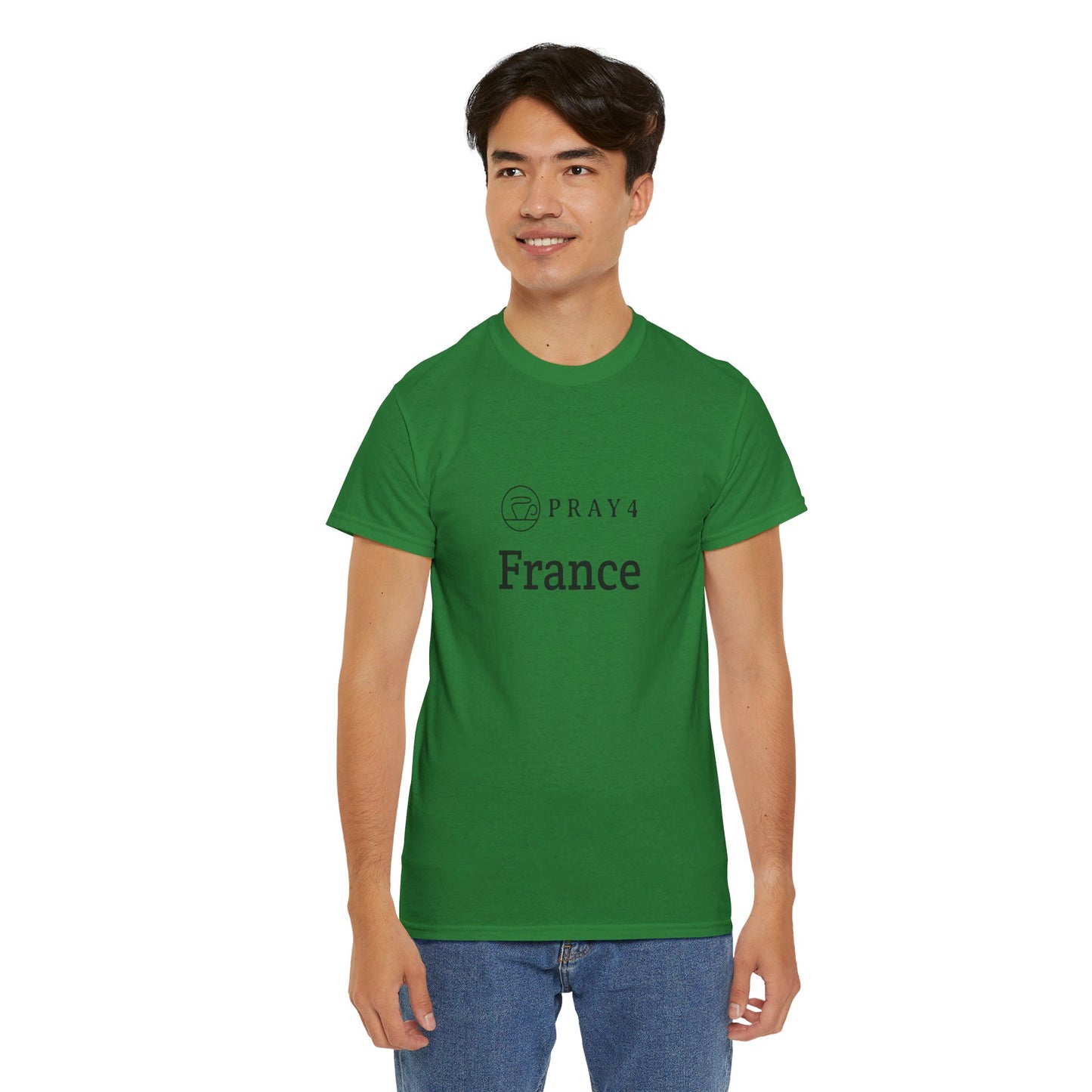 Pray for France Unisex Heavy Cotton Tee