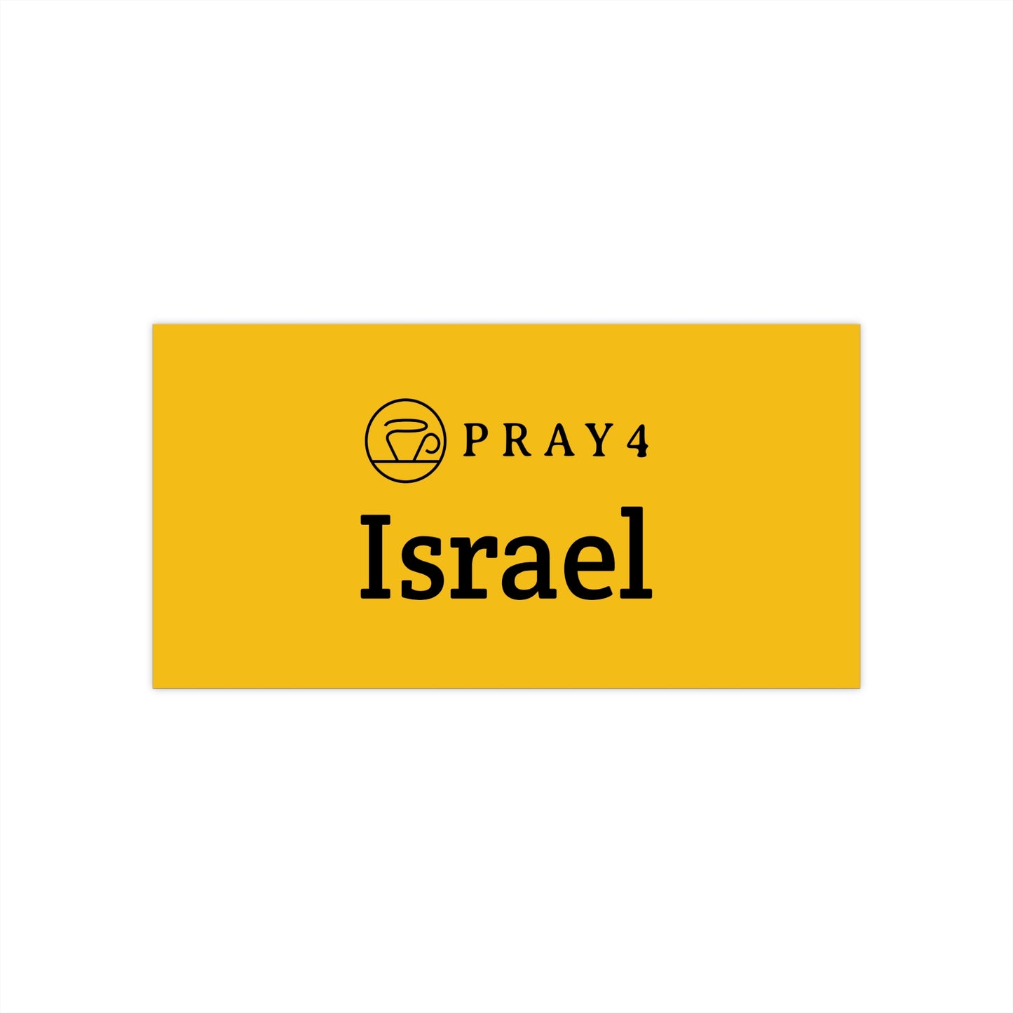 Pray for Israel Bumper Sticker (7.5" x 3.75")