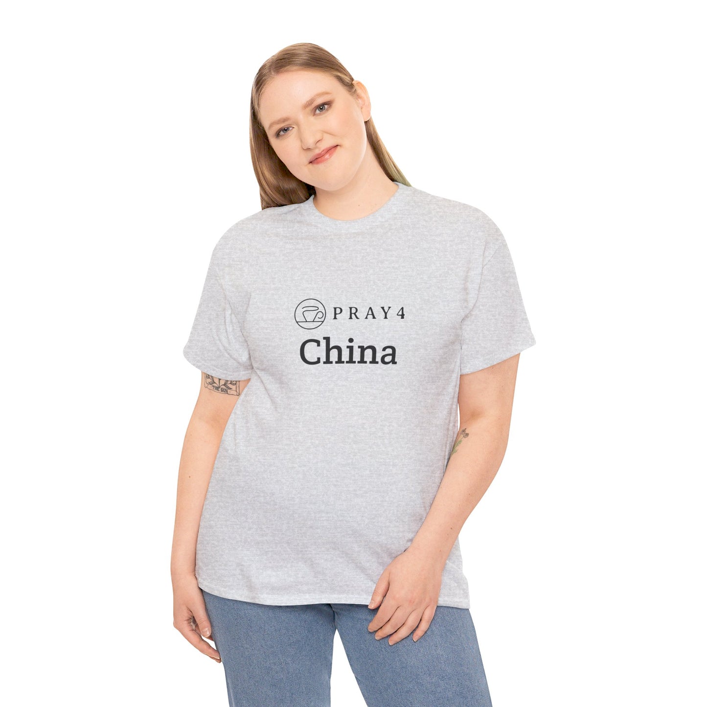 Pray for China Unisex Heavy Cotton Tee