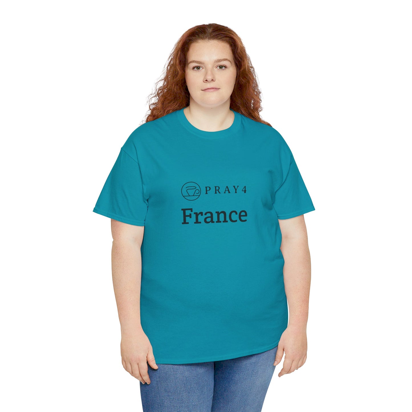 Pray for France Unisex Heavy Cotton Tee