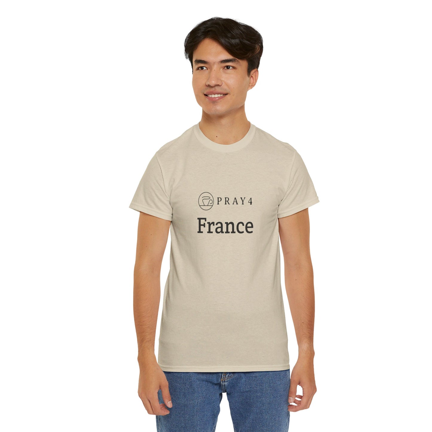 Pray for France Unisex Heavy Cotton Tee