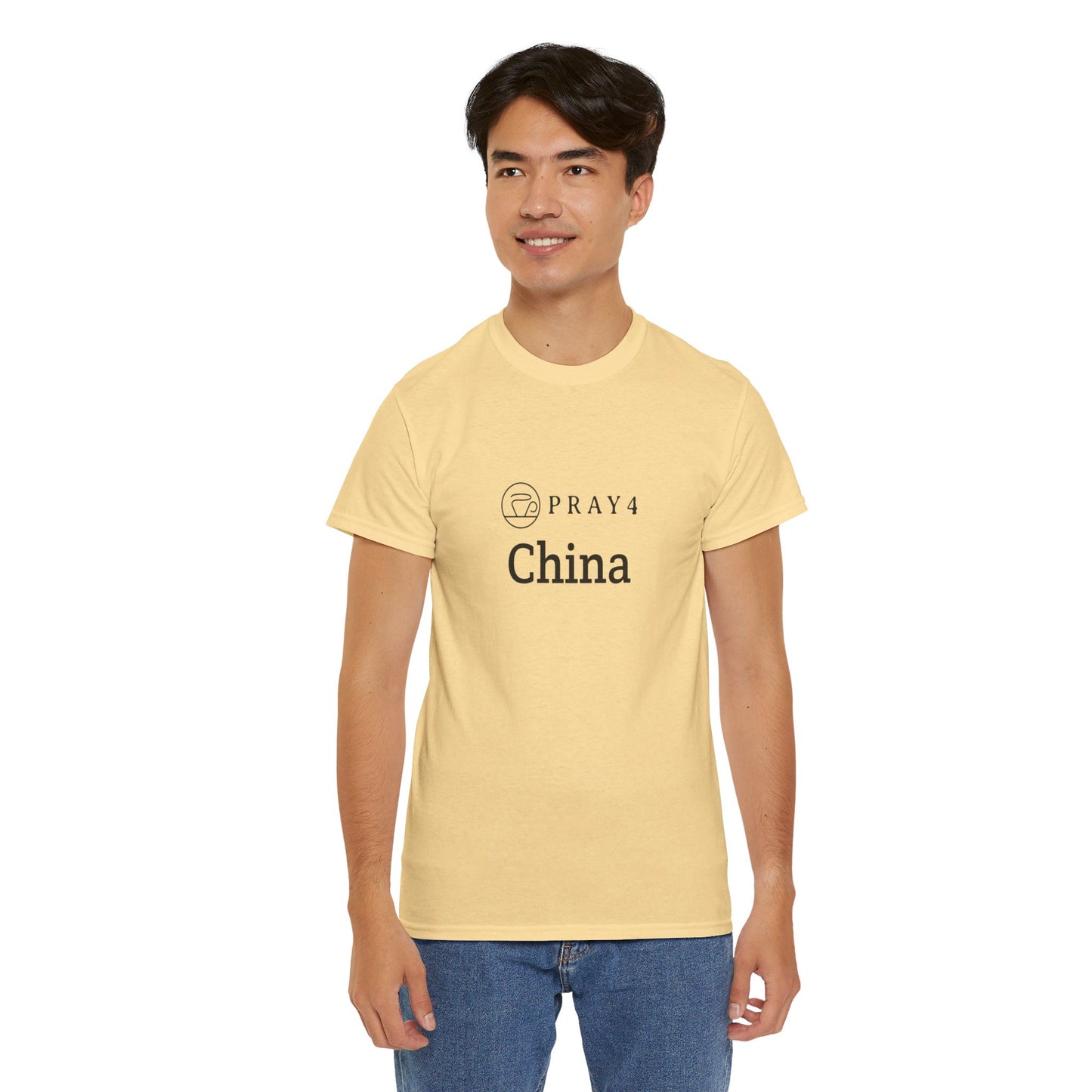 Pray for China Unisex Heavy Cotton Tee