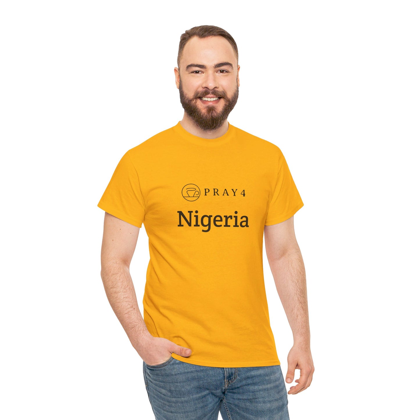 Pray for Nigeria Unisex Heavy Cotton Tee