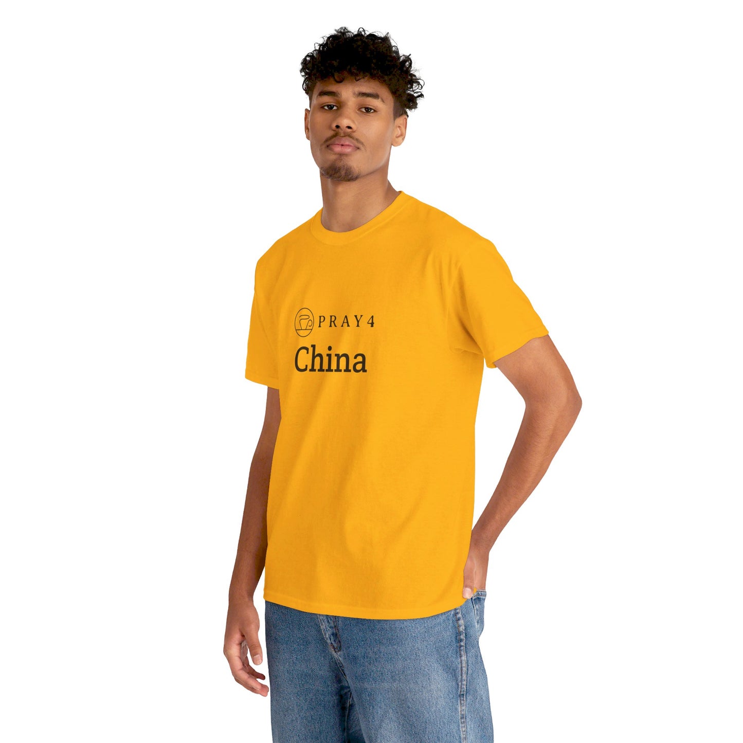 Pray for China Unisex Heavy Cotton Tee