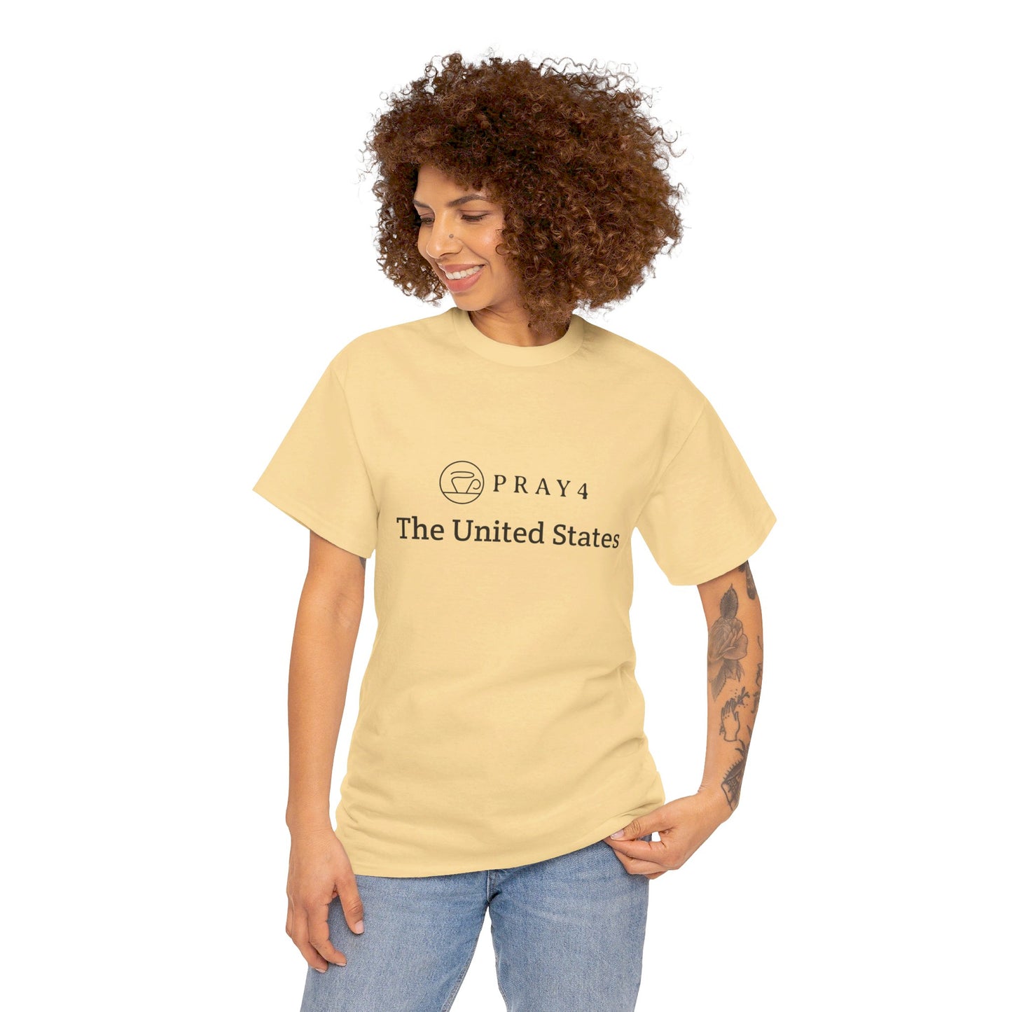 Pray for The United States Unisex Heavy Cotton Tee