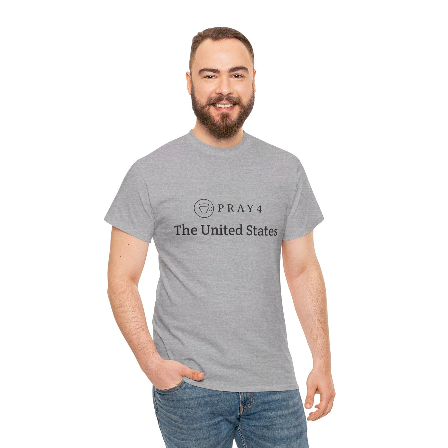 Pray for The United States Unisex Heavy Cotton Tee