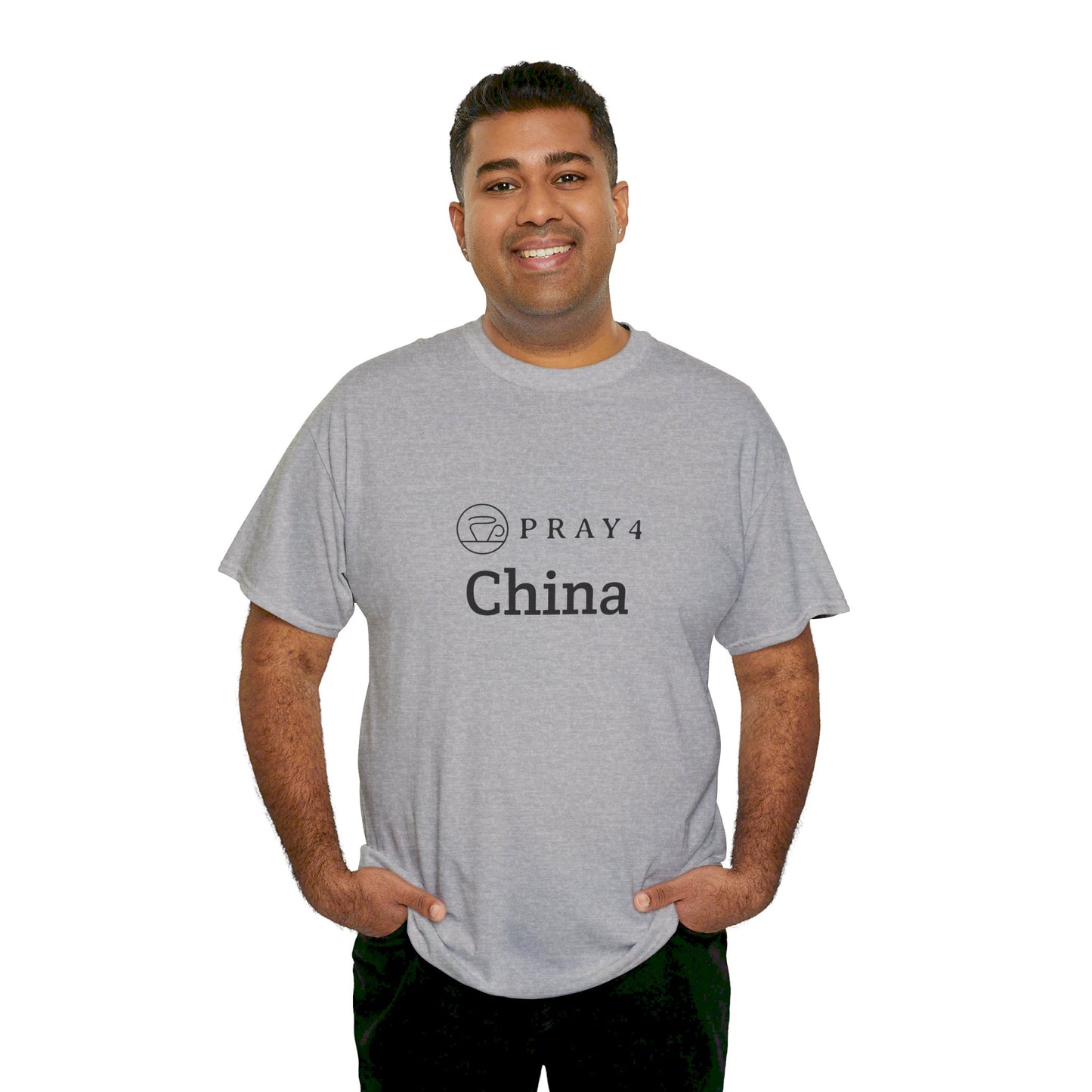 Pray for China Unisex Heavy Cotton Tee