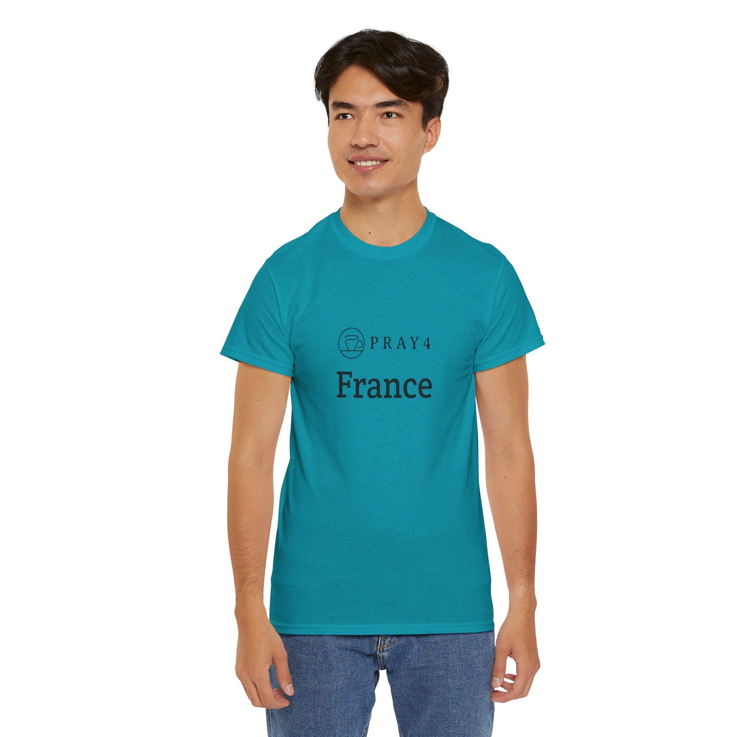 Pray for France Unisex Heavy Cotton Tee