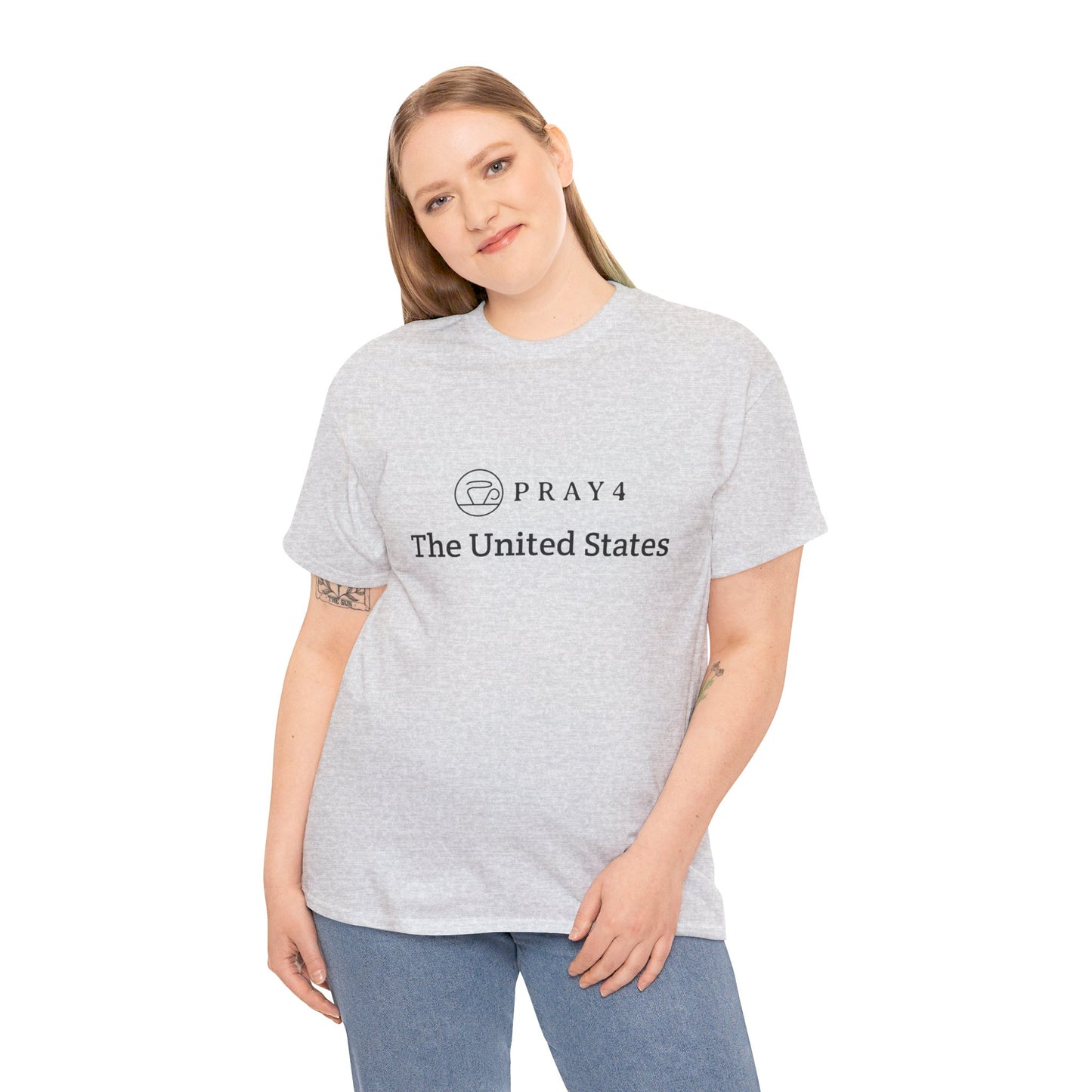 Pray for The United States Unisex Heavy Cotton Tee