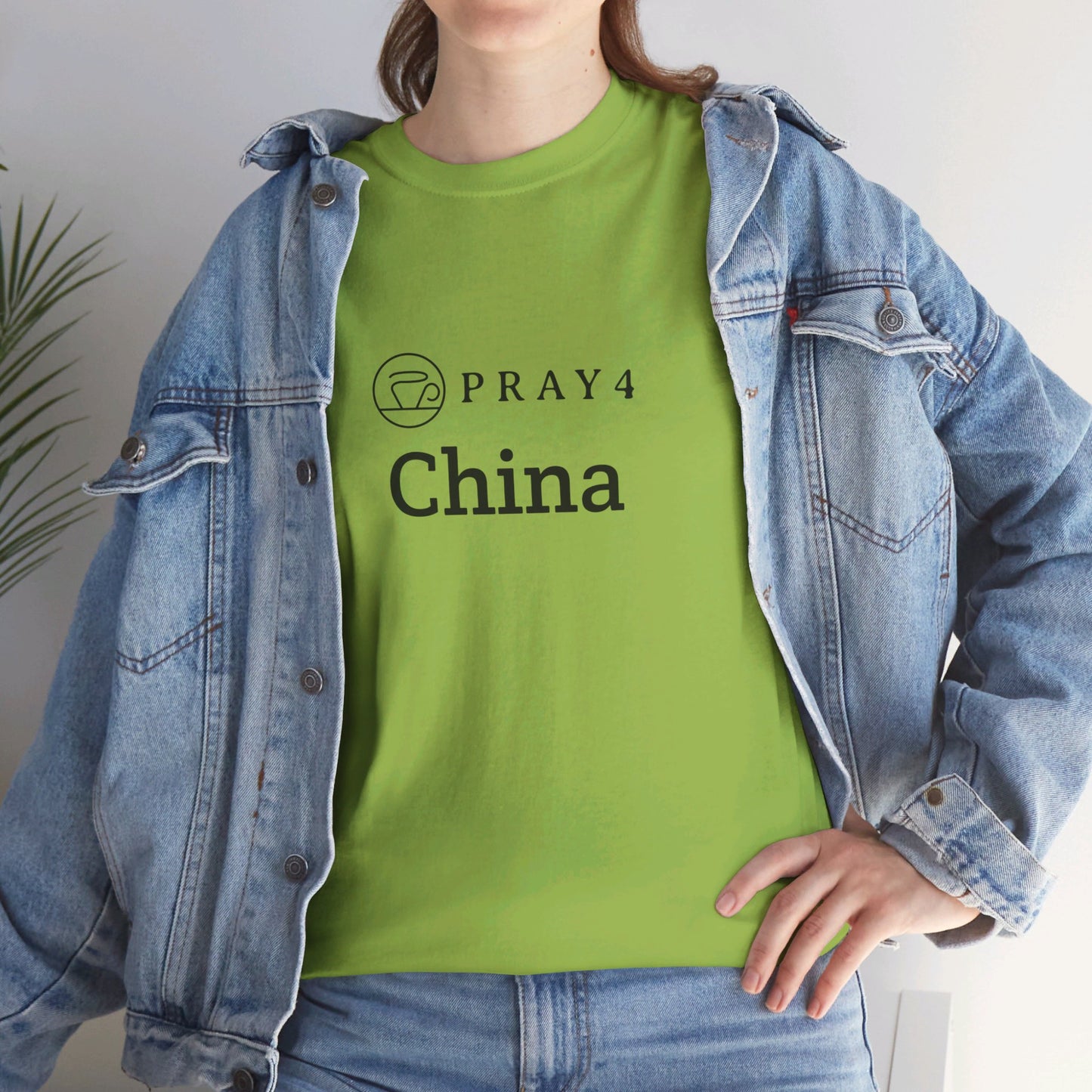 Pray for China Unisex Heavy Cotton Tee