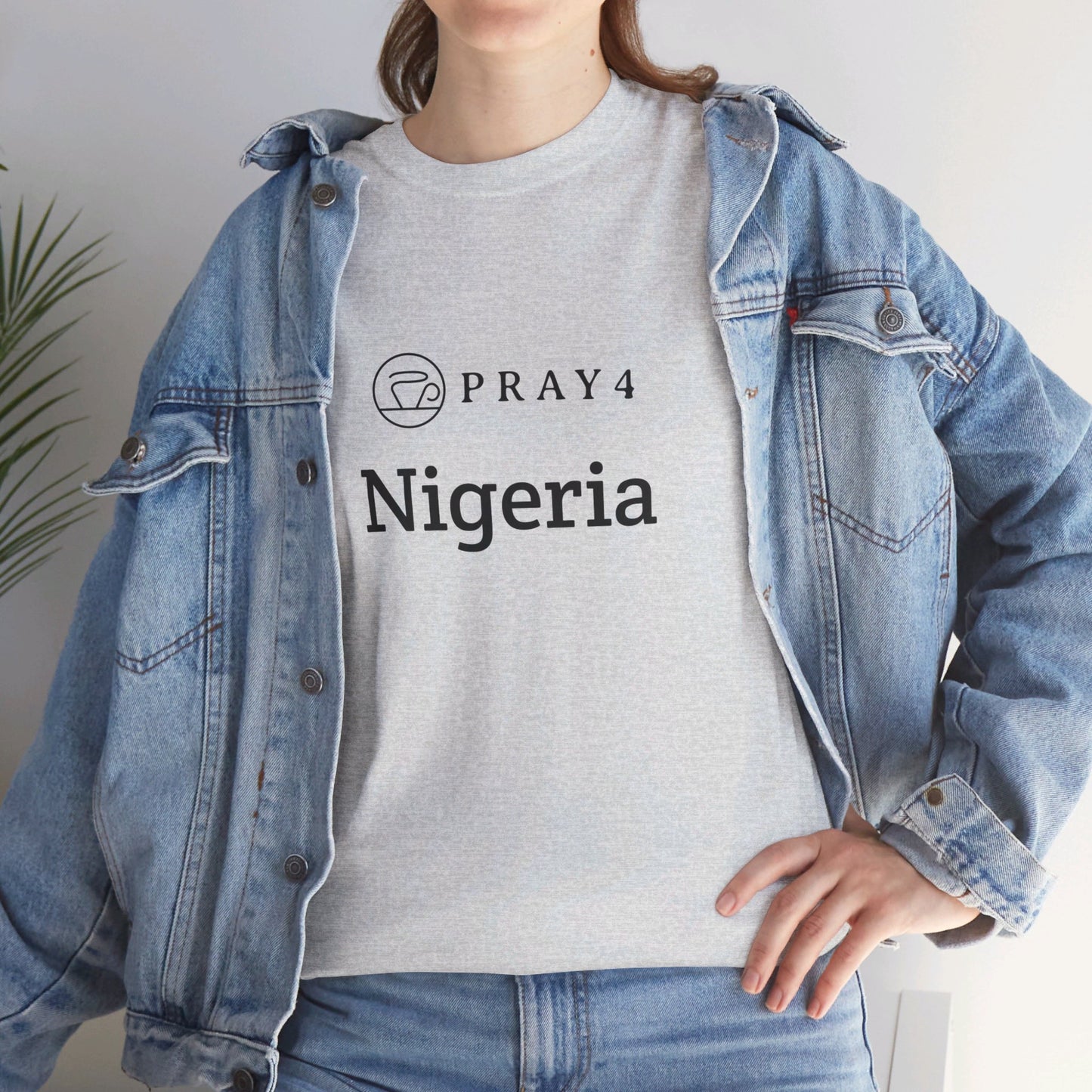 Pray for Nigeria Unisex Heavy Cotton Tee