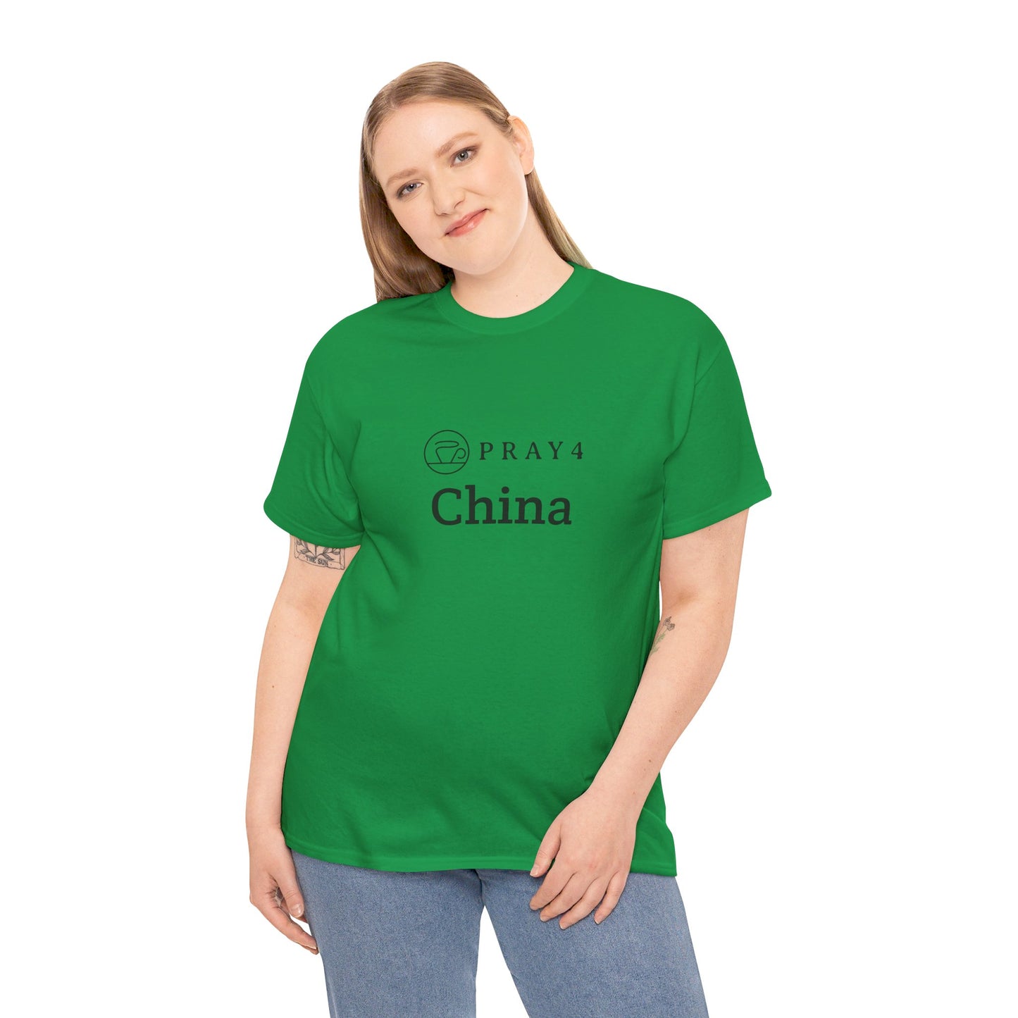 Pray for China Unisex Heavy Cotton Tee