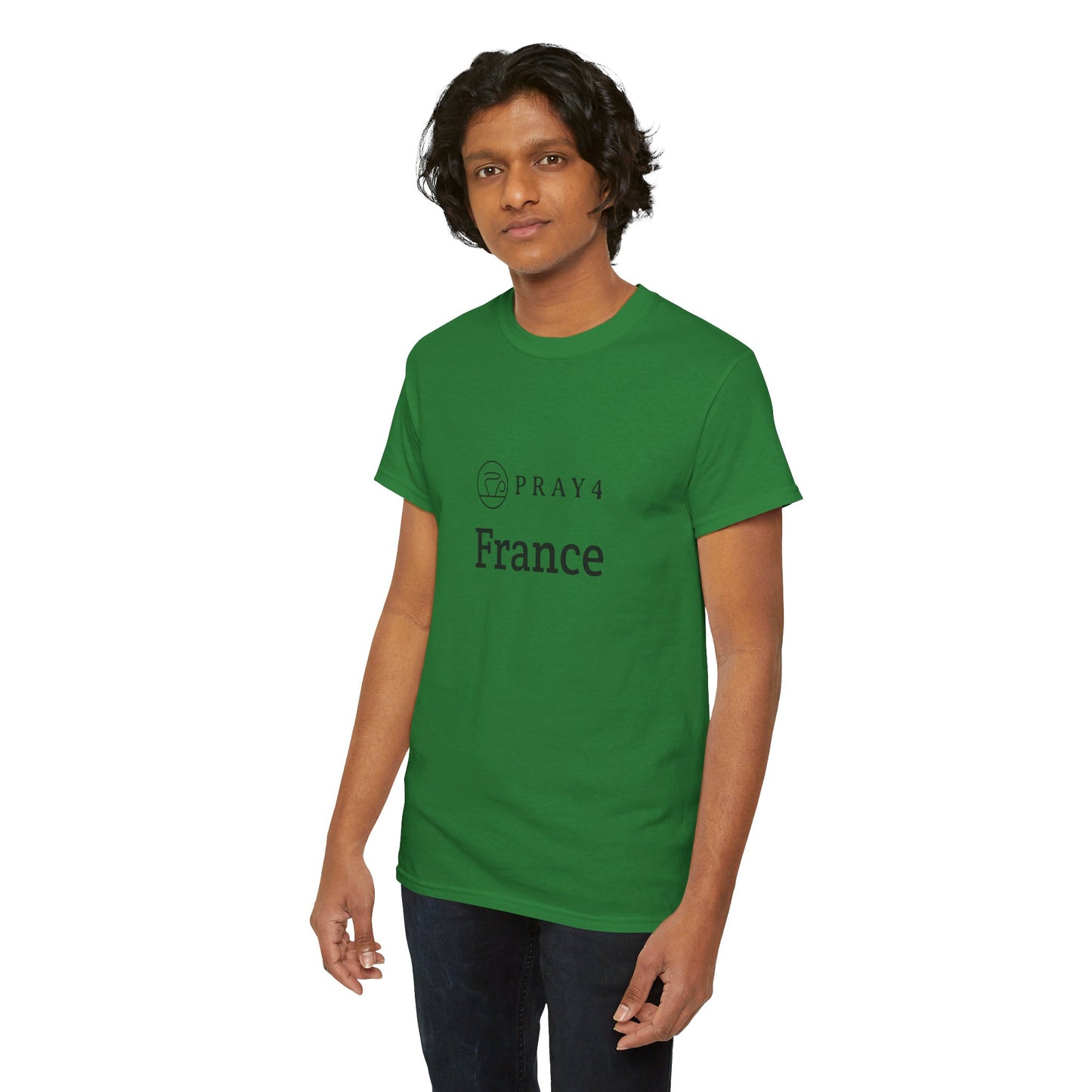 Pray for France Unisex Heavy Cotton Tee