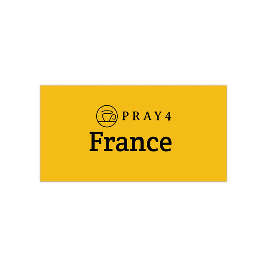 Pray for France Bumper Sticker (7.5" x 3.75")