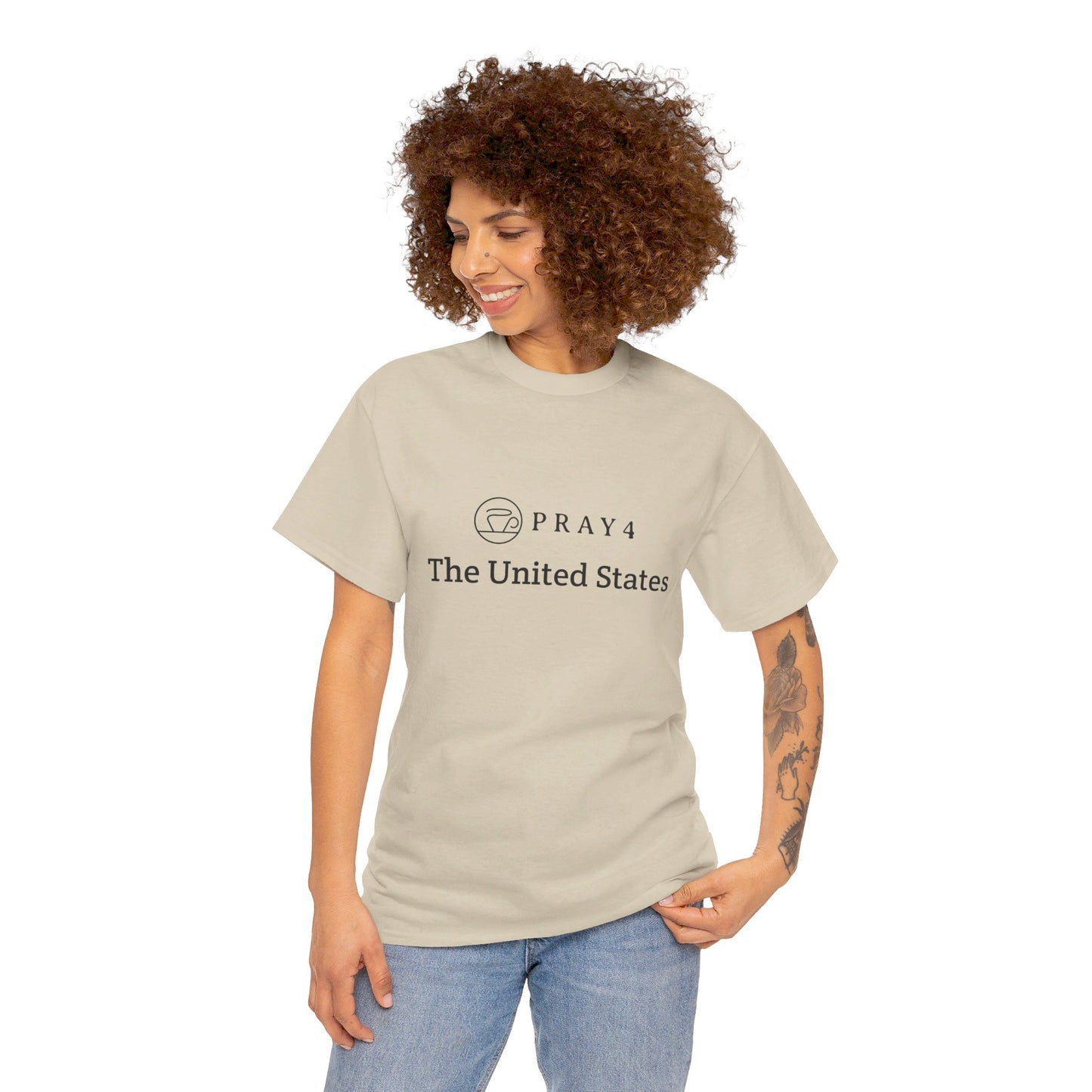 Pray for The United States Unisex Heavy Cotton Tee