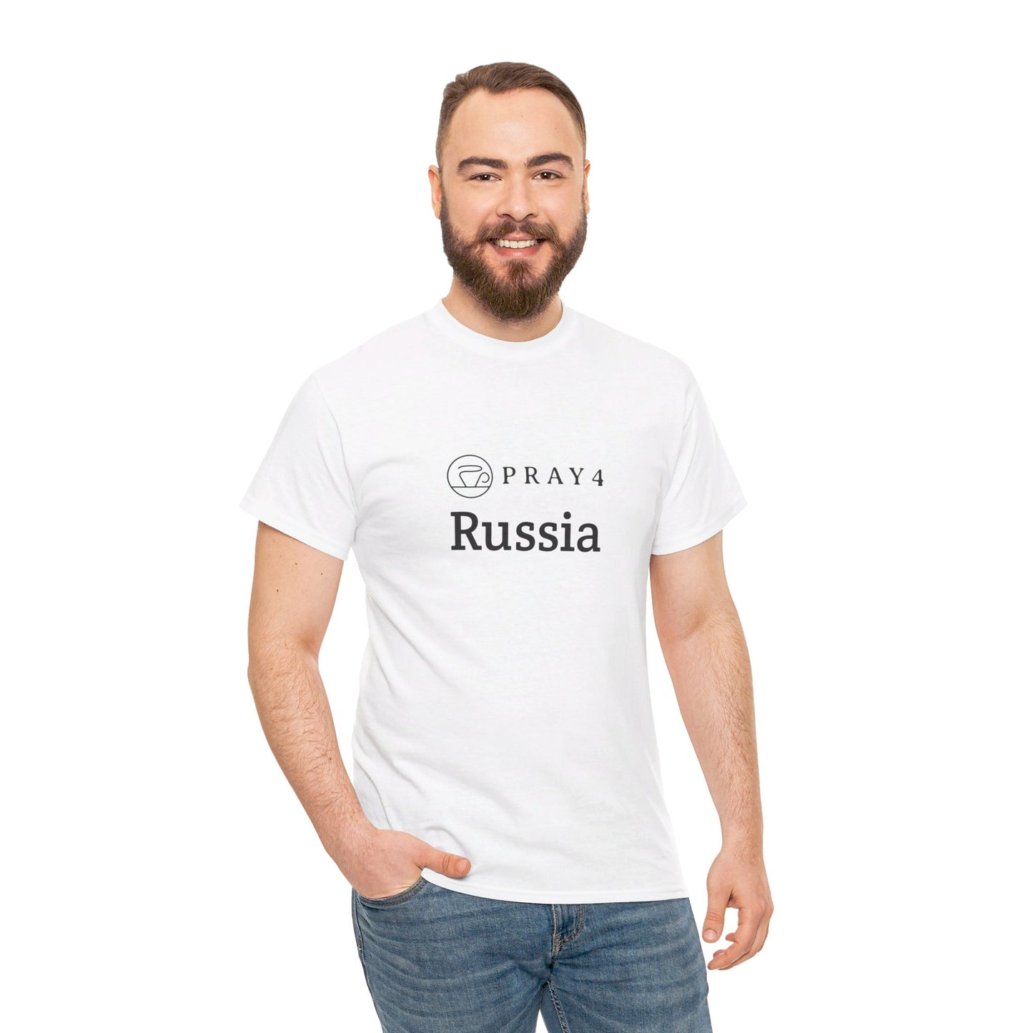 Pray for Russia Unisex Heavy Cotton Tee