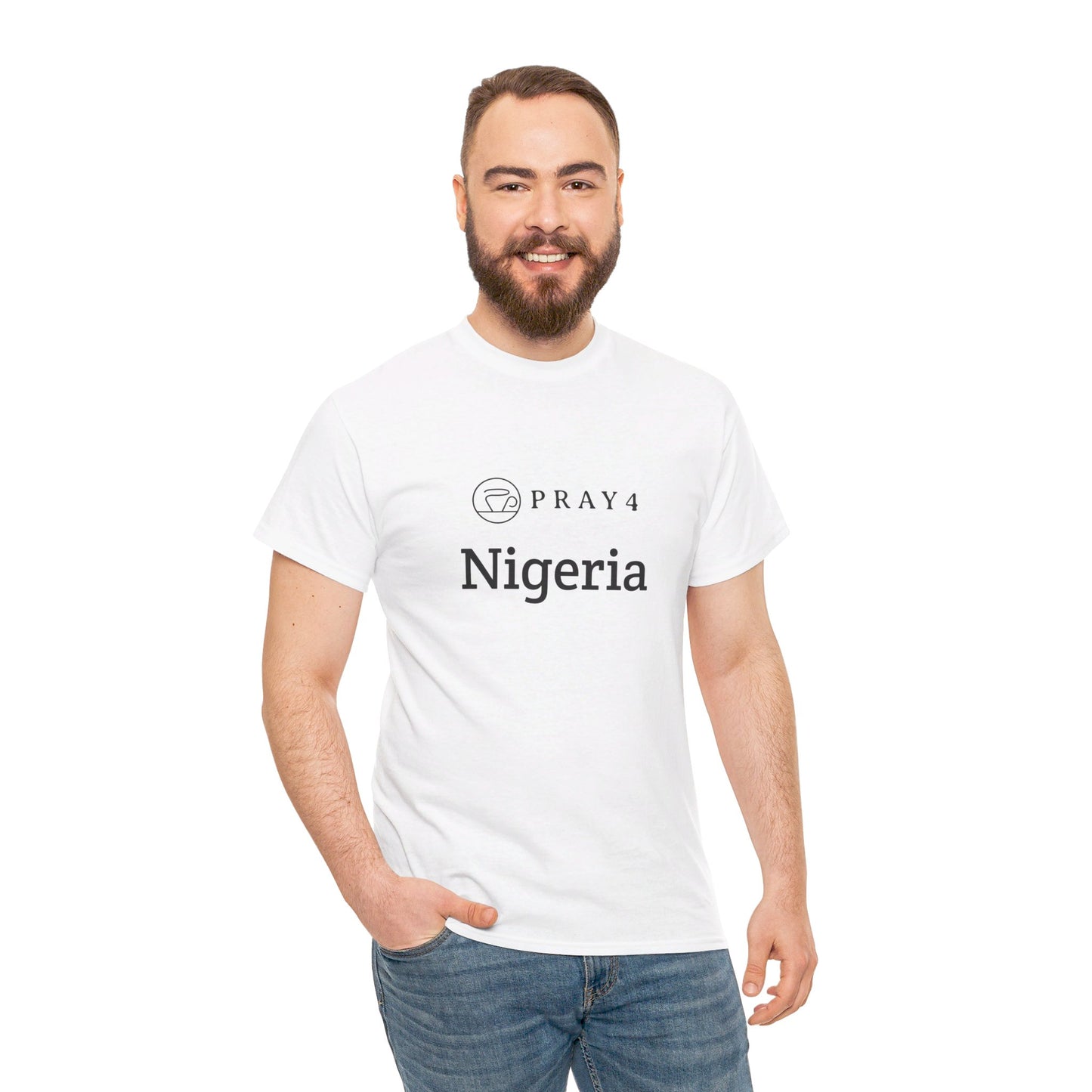 Pray for Nigeria Unisex Heavy Cotton Tee