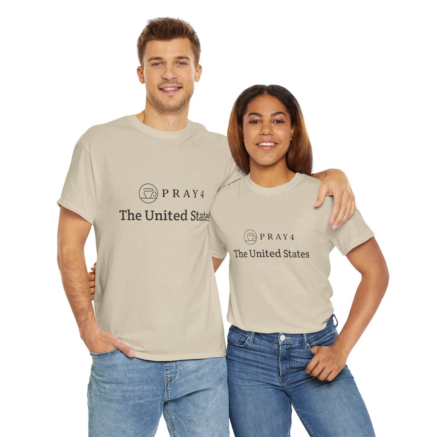 Pray for The United States Unisex Heavy Cotton Tee