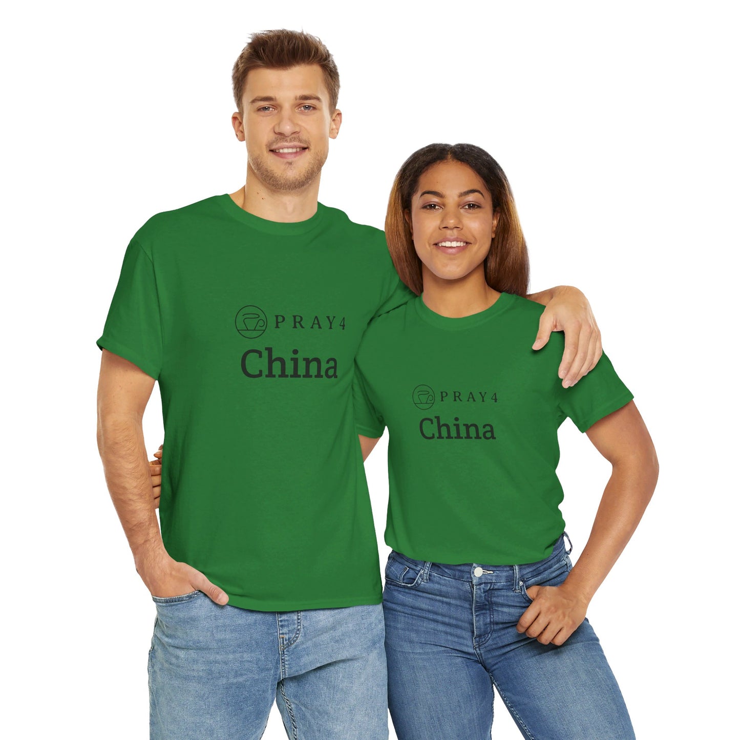 Pray for China Unisex Heavy Cotton Tee