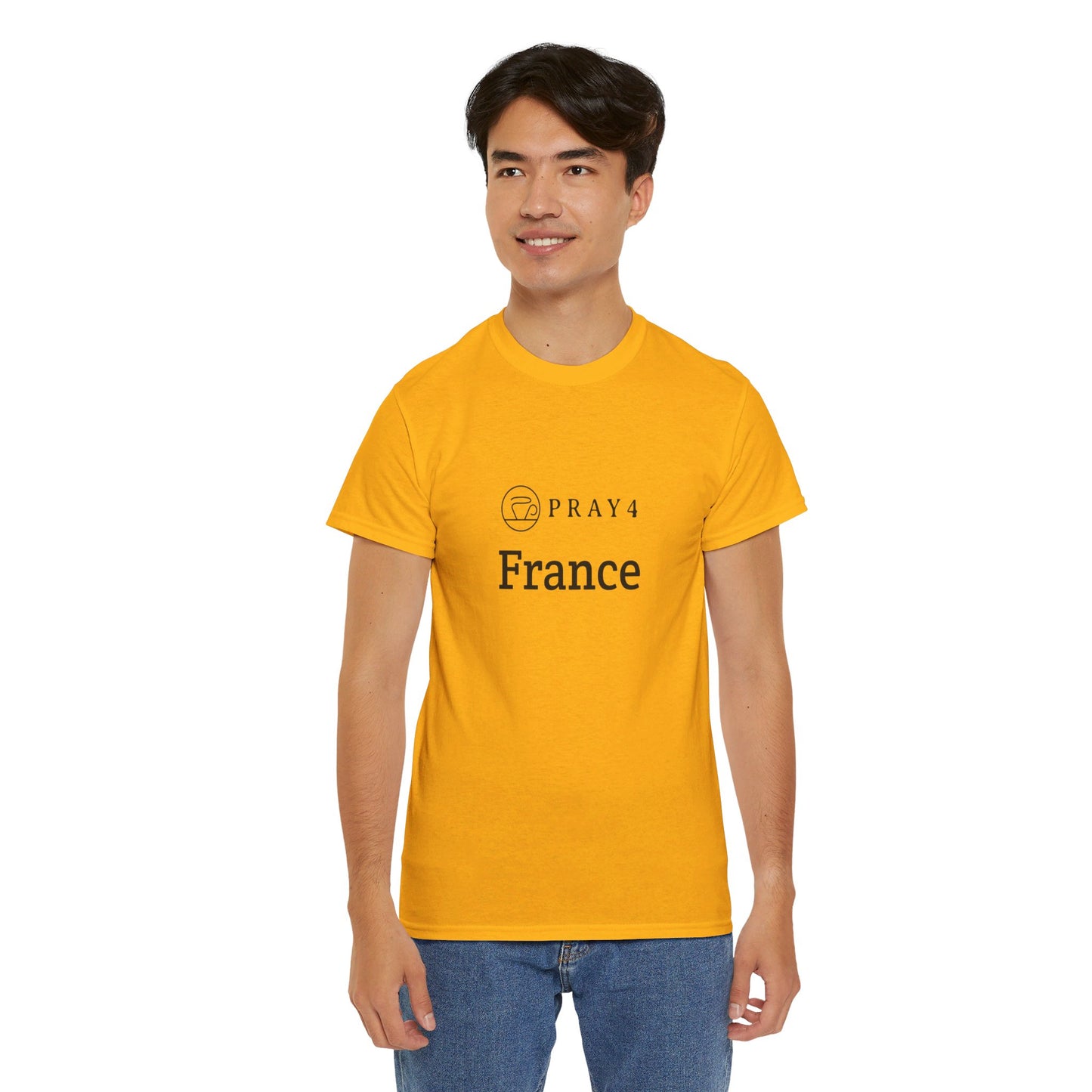 Pray for France Unisex Heavy Cotton Tee