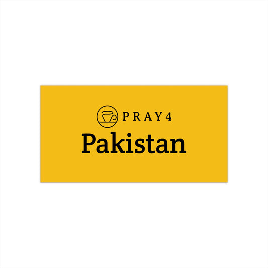 Pray for Pakistan Bumper Sticker (7.5" x 3.75")