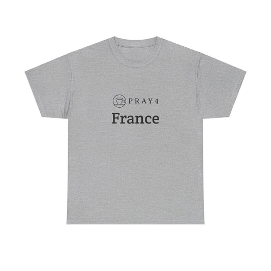 Pray for France Unisex Heavy Cotton Tee