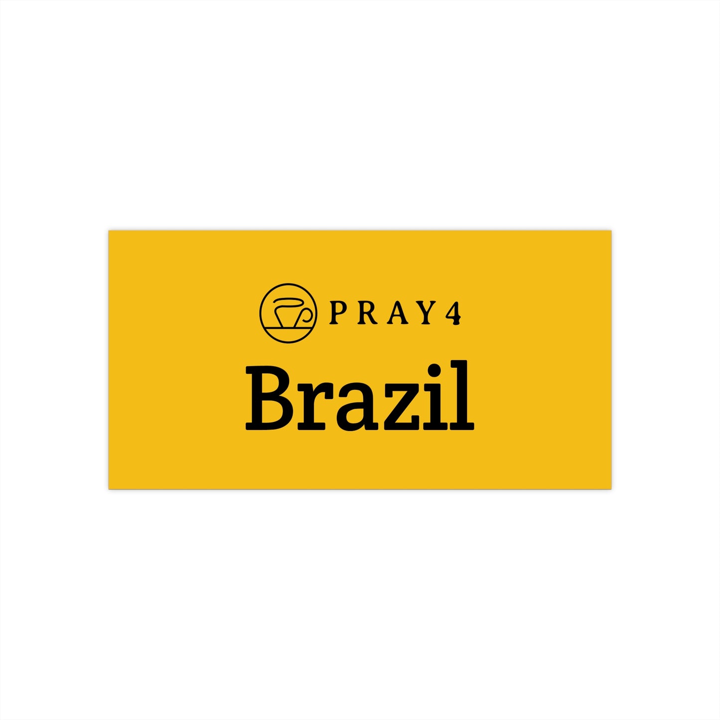 Pray for Brazil Bumper Sticker (7.5" x 3.75")