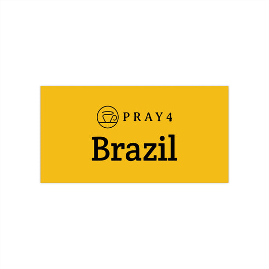 Pray for Brazil Bumper Sticker (7.5" x 3.75")