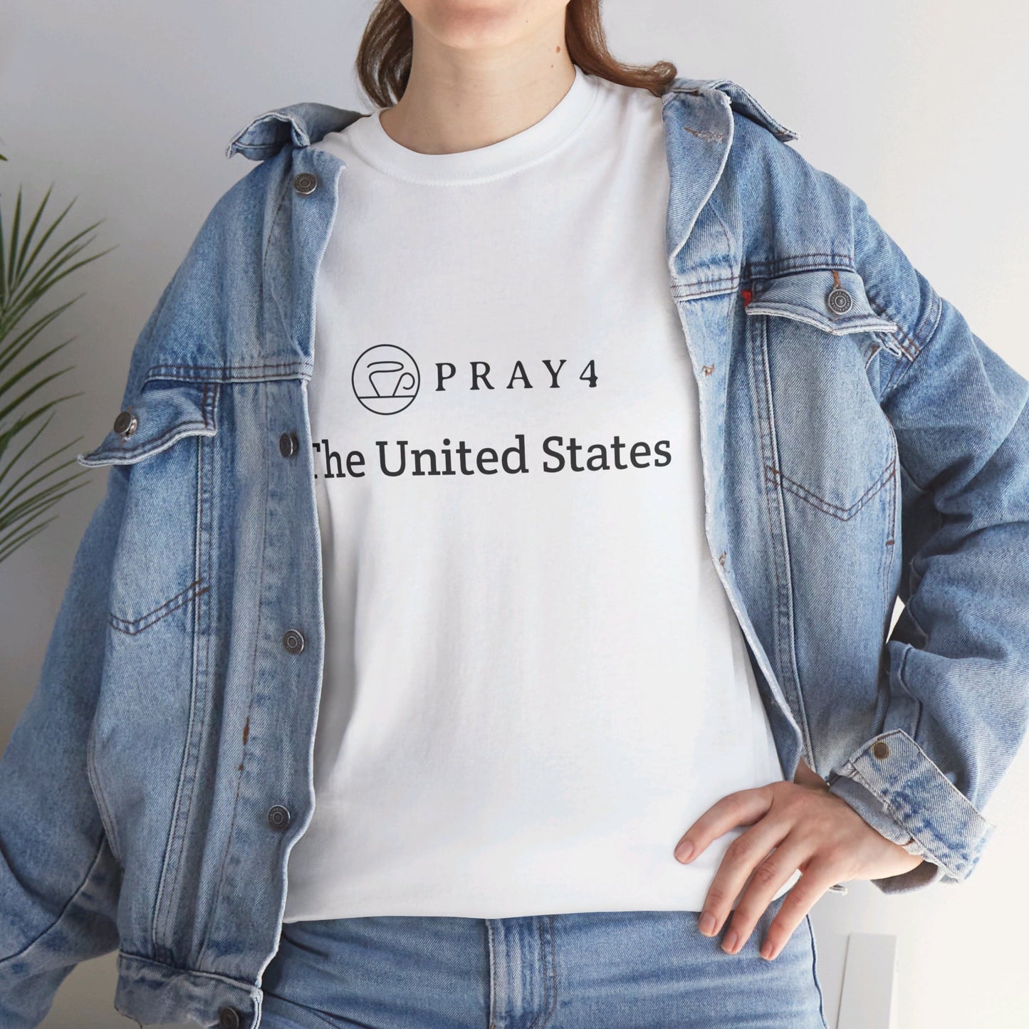 Pray for The United States Unisex Heavy Cotton Tee