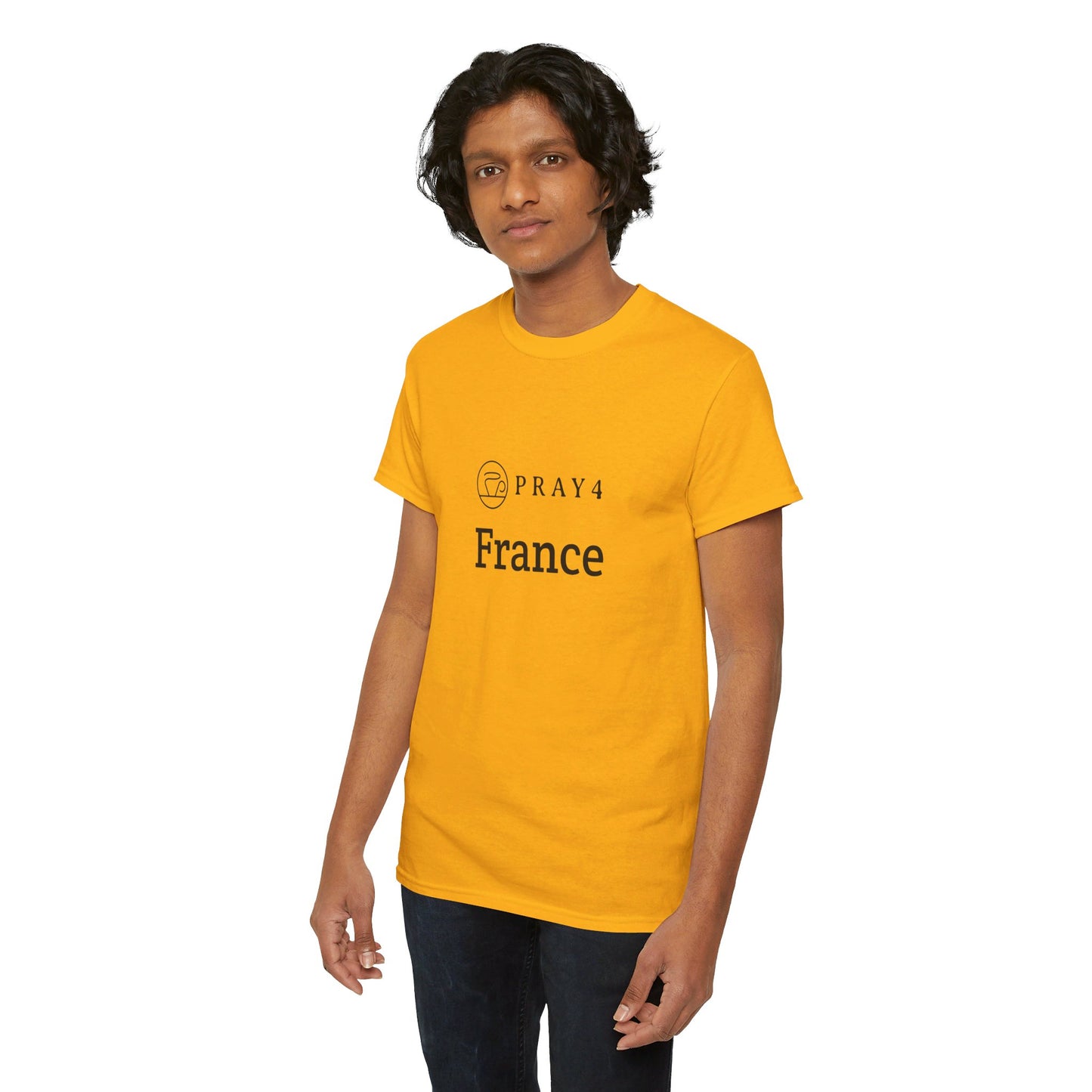 Pray for France Unisex Heavy Cotton Tee