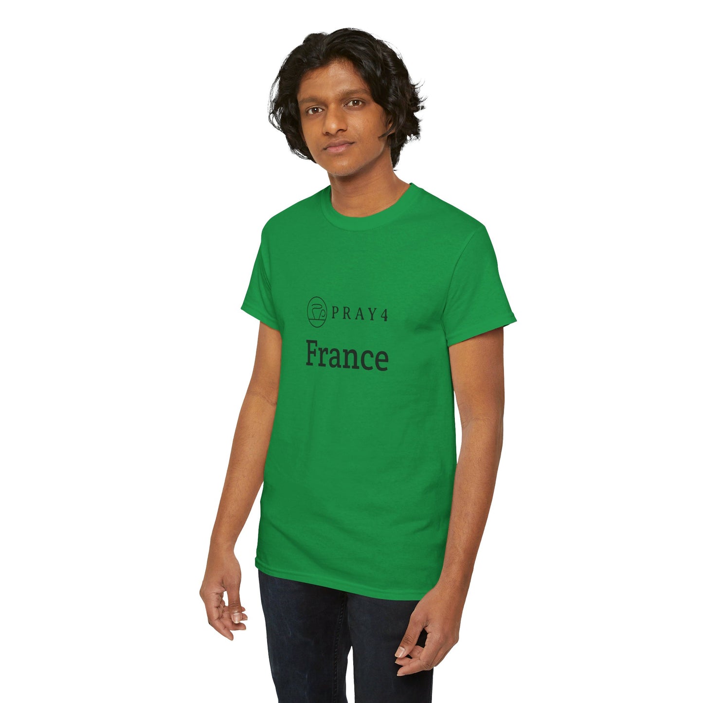 Pray for France Unisex Heavy Cotton Tee