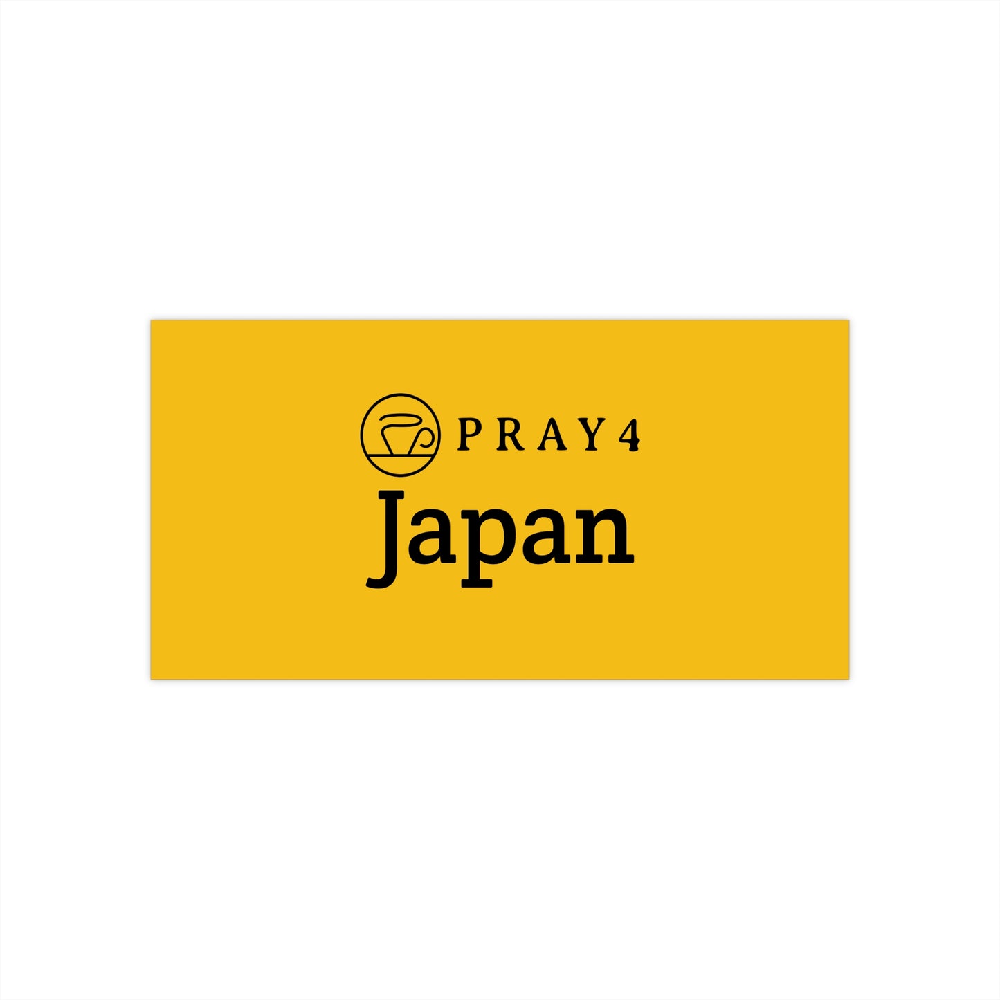 Pray for Japan Bumper Sticker (7.5" x 3.75")