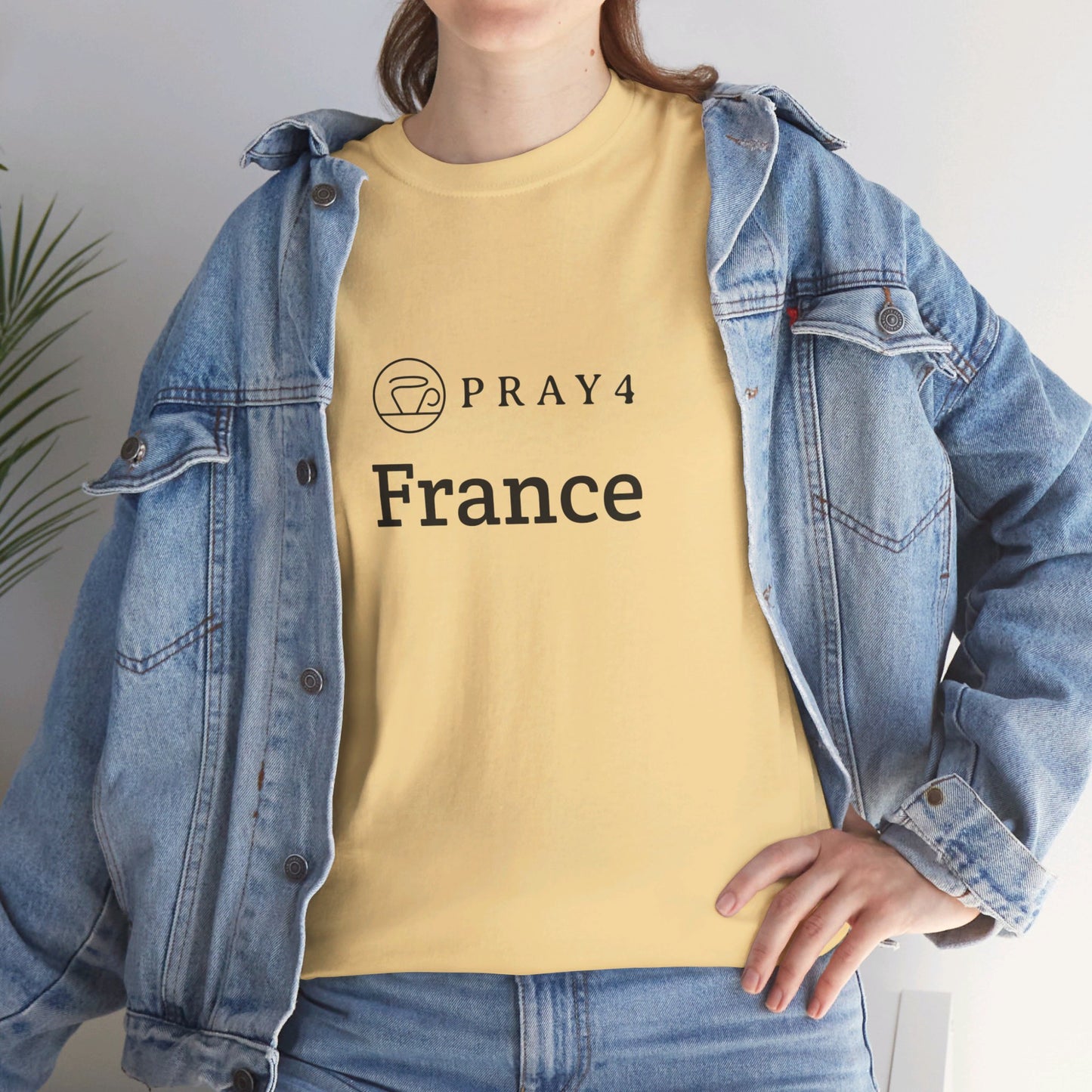 Pray for France Unisex Heavy Cotton Tee