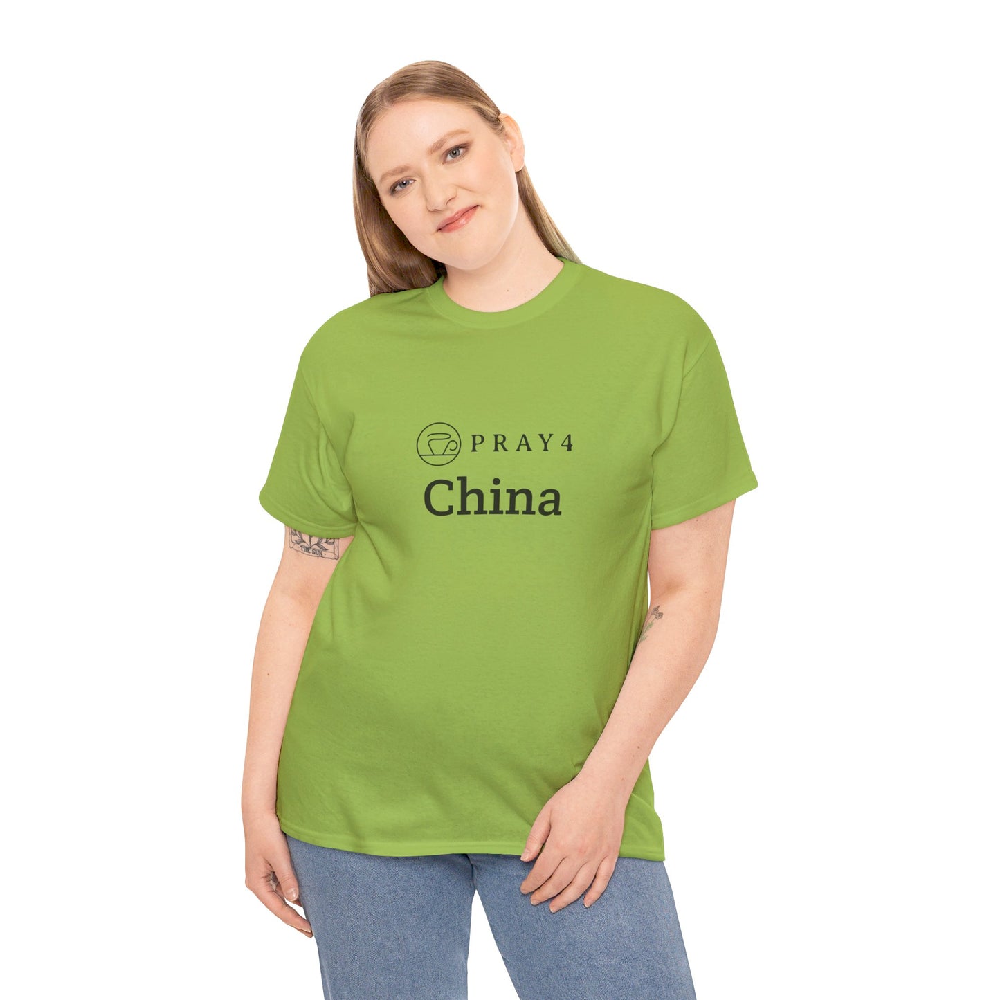 Pray for China Unisex Heavy Cotton Tee