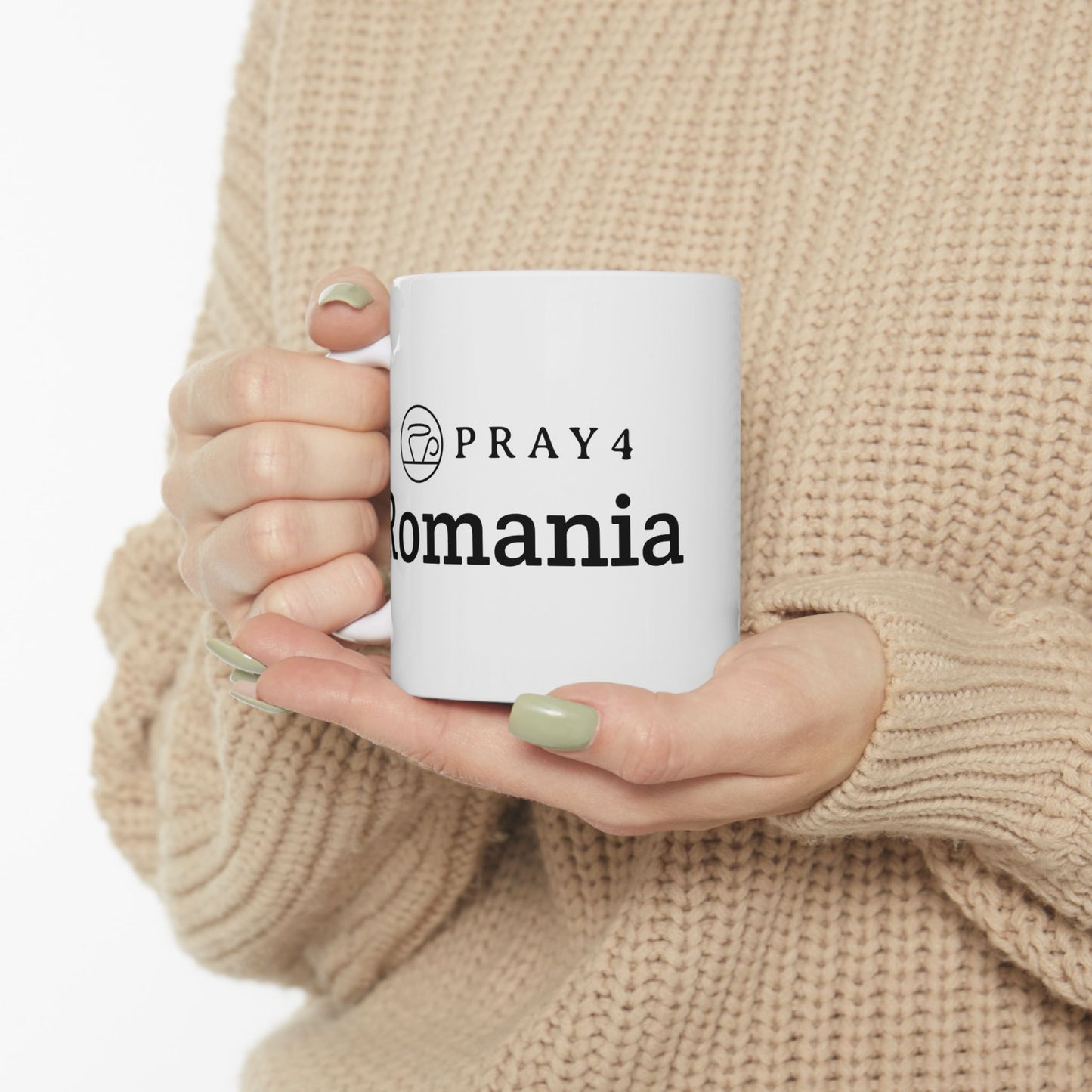 Pray for Romania Ceramic Mug (11oz)