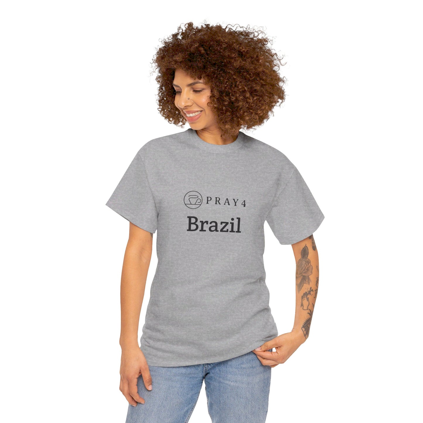 Pray for Brazil Unisex Heavy Cotton Tee