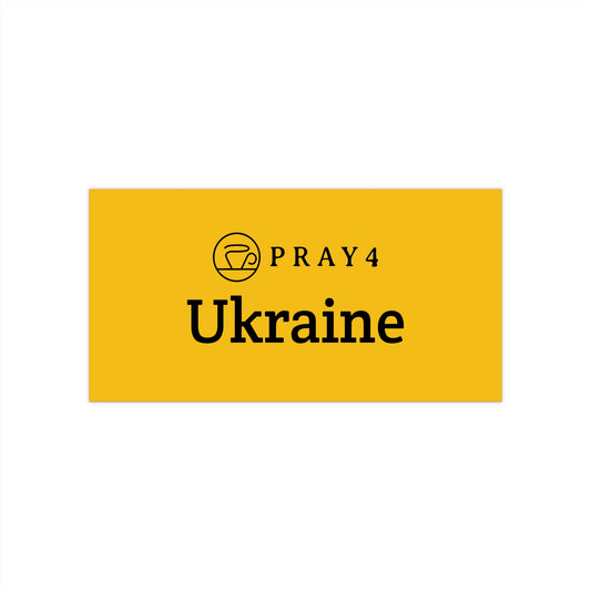 Pray for Ukraine Bumper Sticker (7.5" x 3.75")