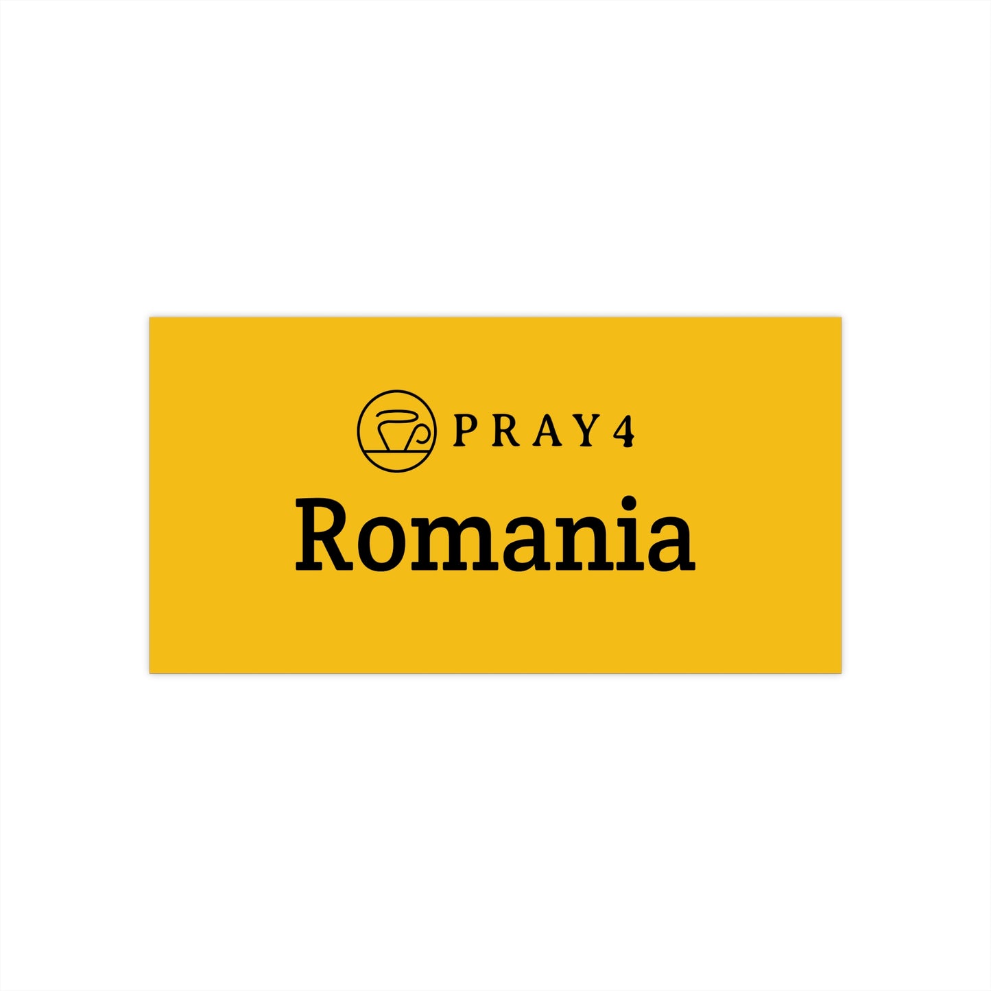 Pray for Romania Bumper Sticker (7.5" x 3.75")