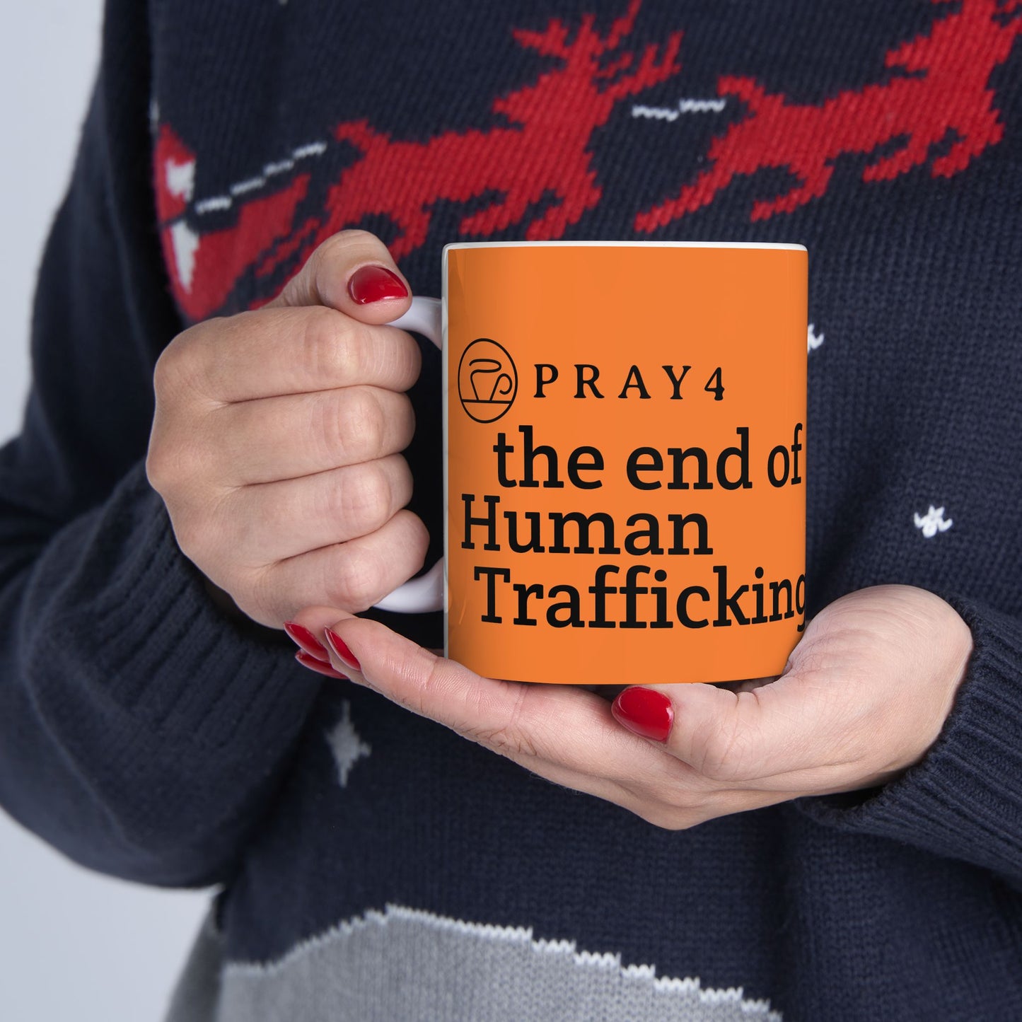 Pray for the End of Human Trafficking Ceramic Mug (11oz)