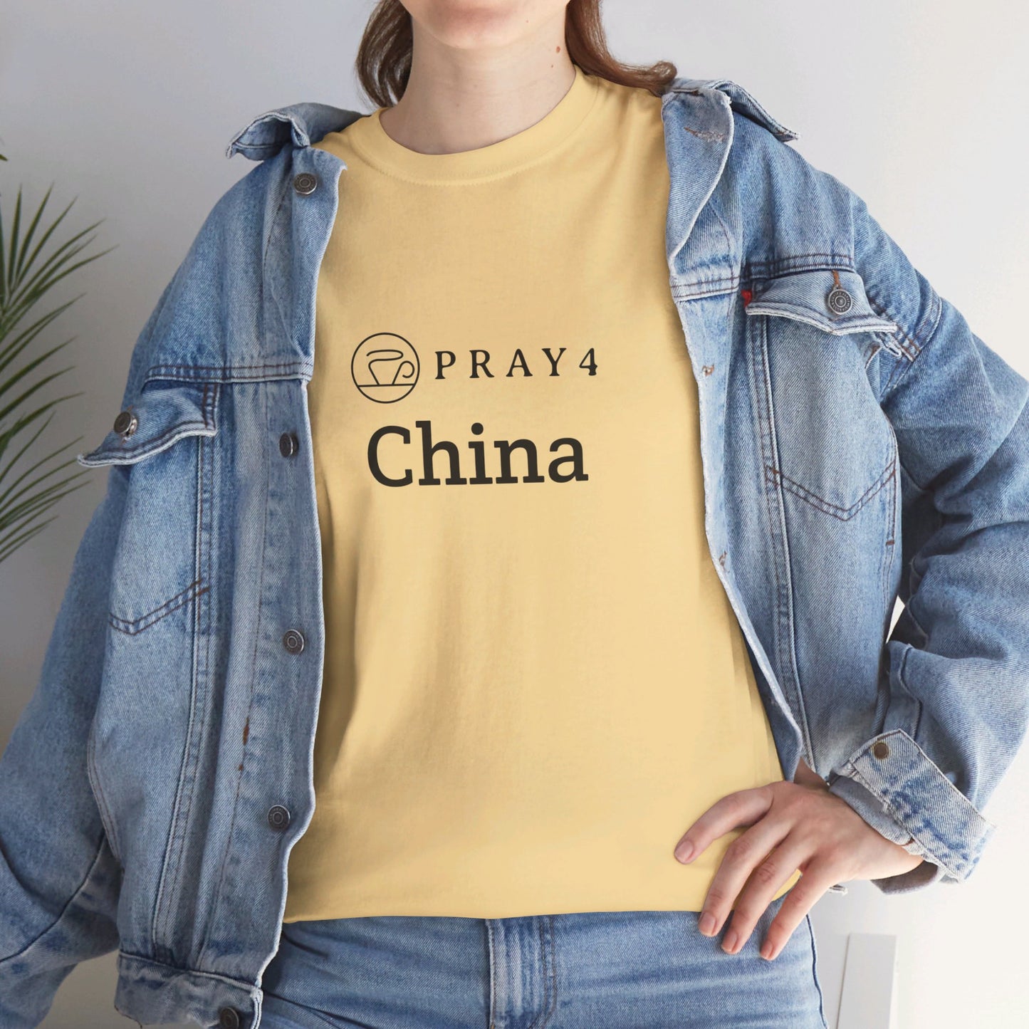 Pray for China Unisex Heavy Cotton Tee