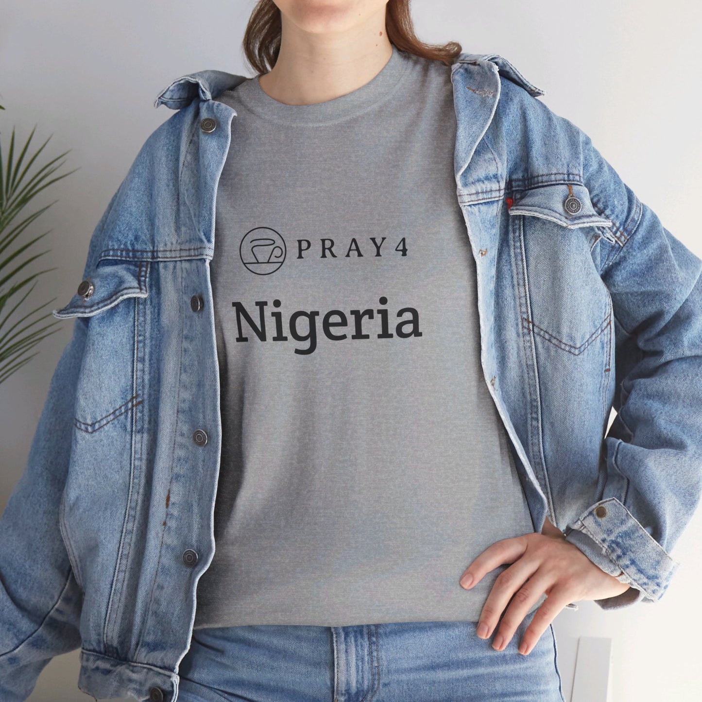 Pray for Nigeria Unisex Heavy Cotton Tee